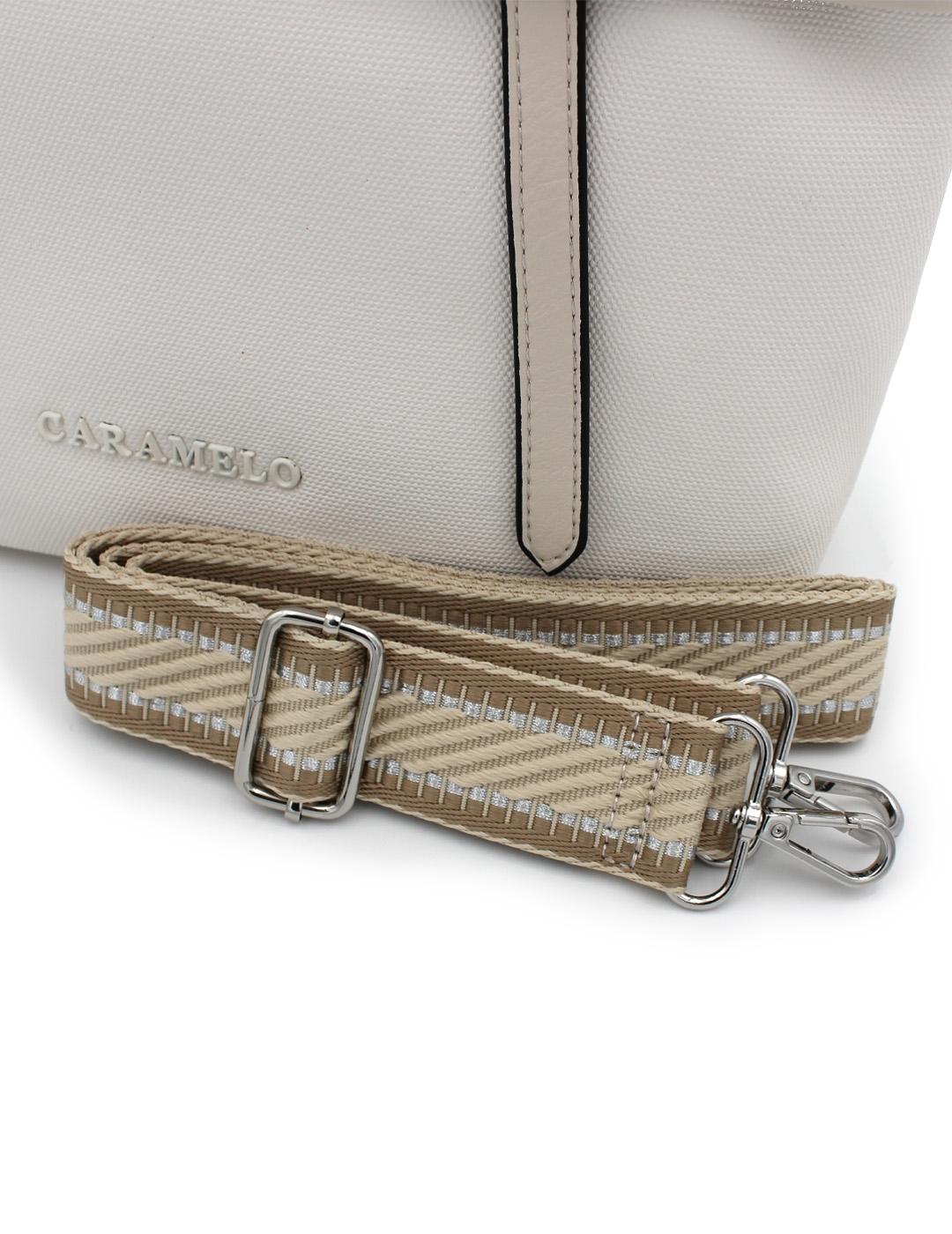 Bolso Artesano Caramelo 50845.16 Combi/Nudos Crudo Mujer