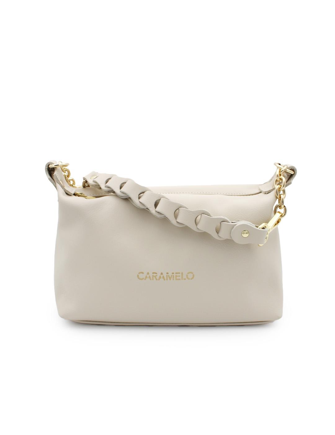 Bolso Artesano Scila Piel Caramelo 50893.7 Beige Mujer