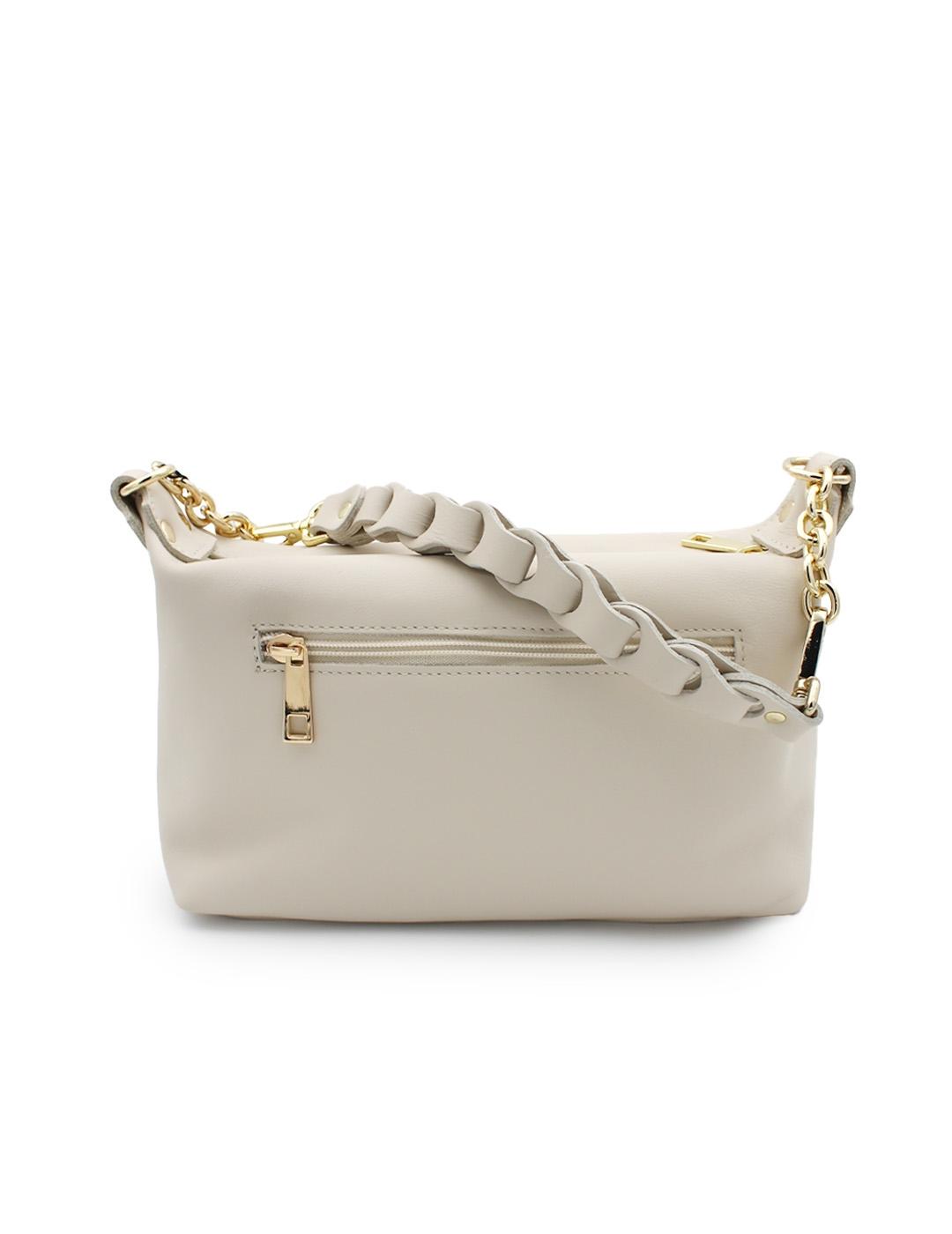 Bolso Artesano Scila Piel Caramelo 50893.7 Beige Mujer