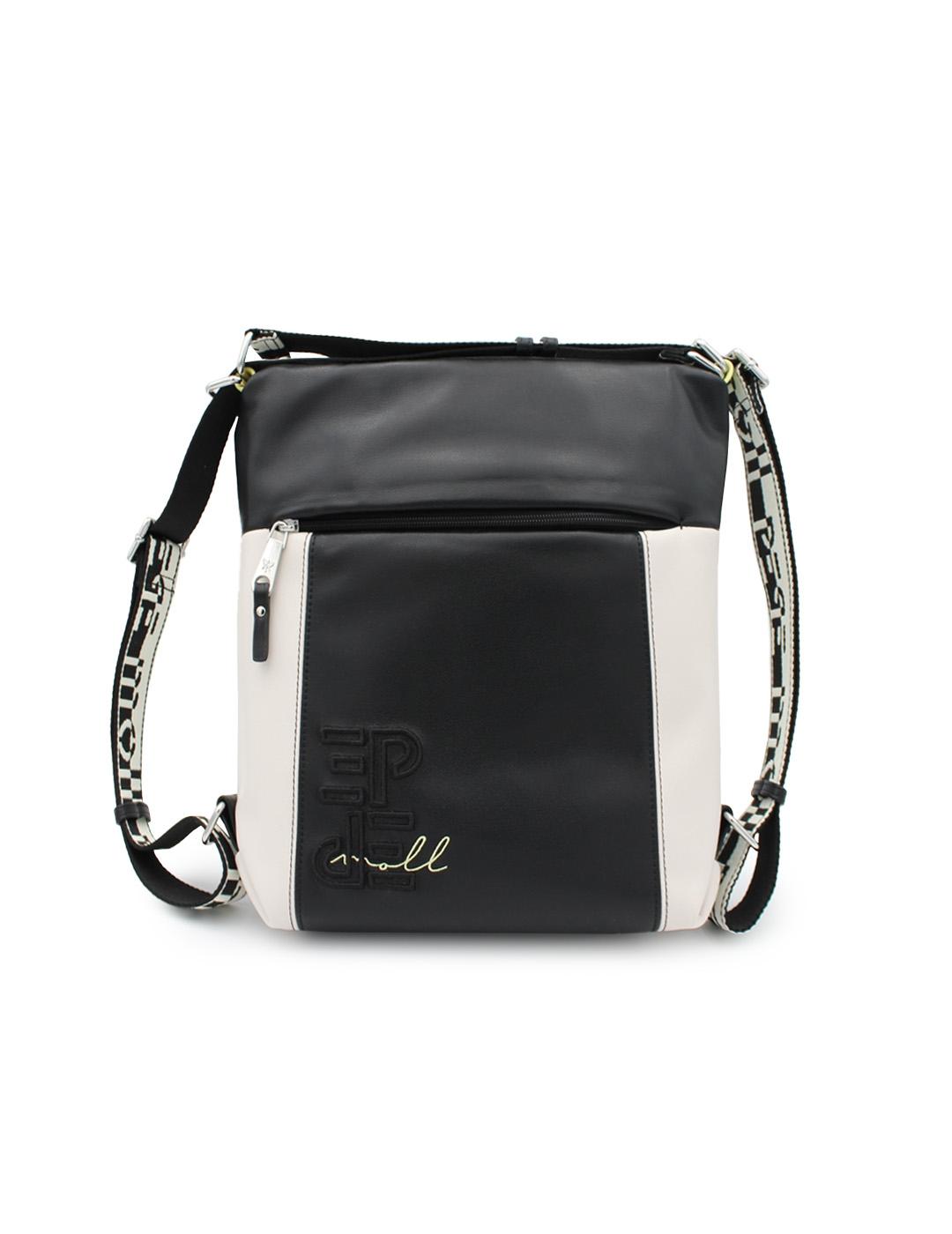 Bolso Mochila Pepe Moll 251235 Negro/Crudo Mujer