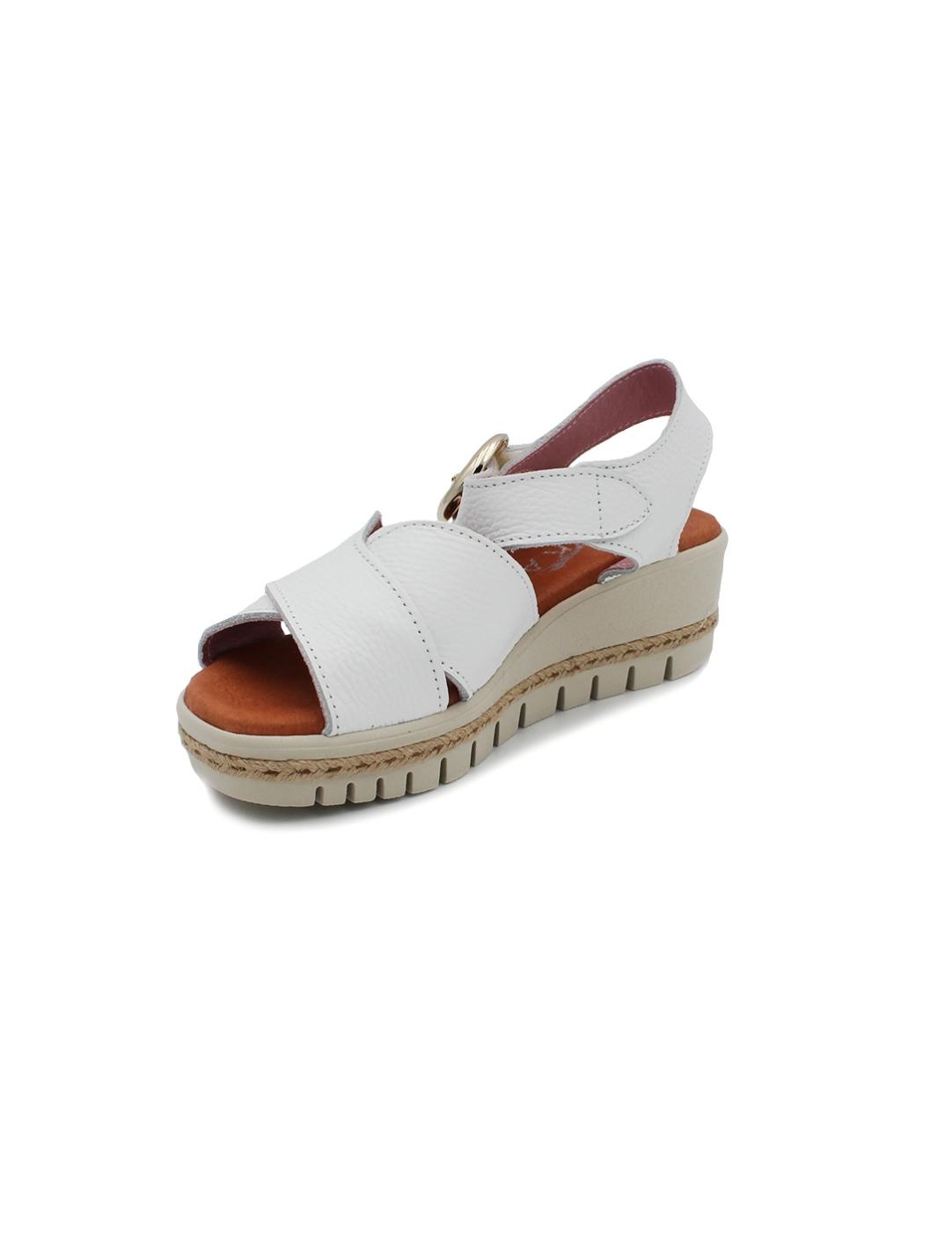 Sandalia Plataforma PEKAS 24-38 Blanco Mujer.