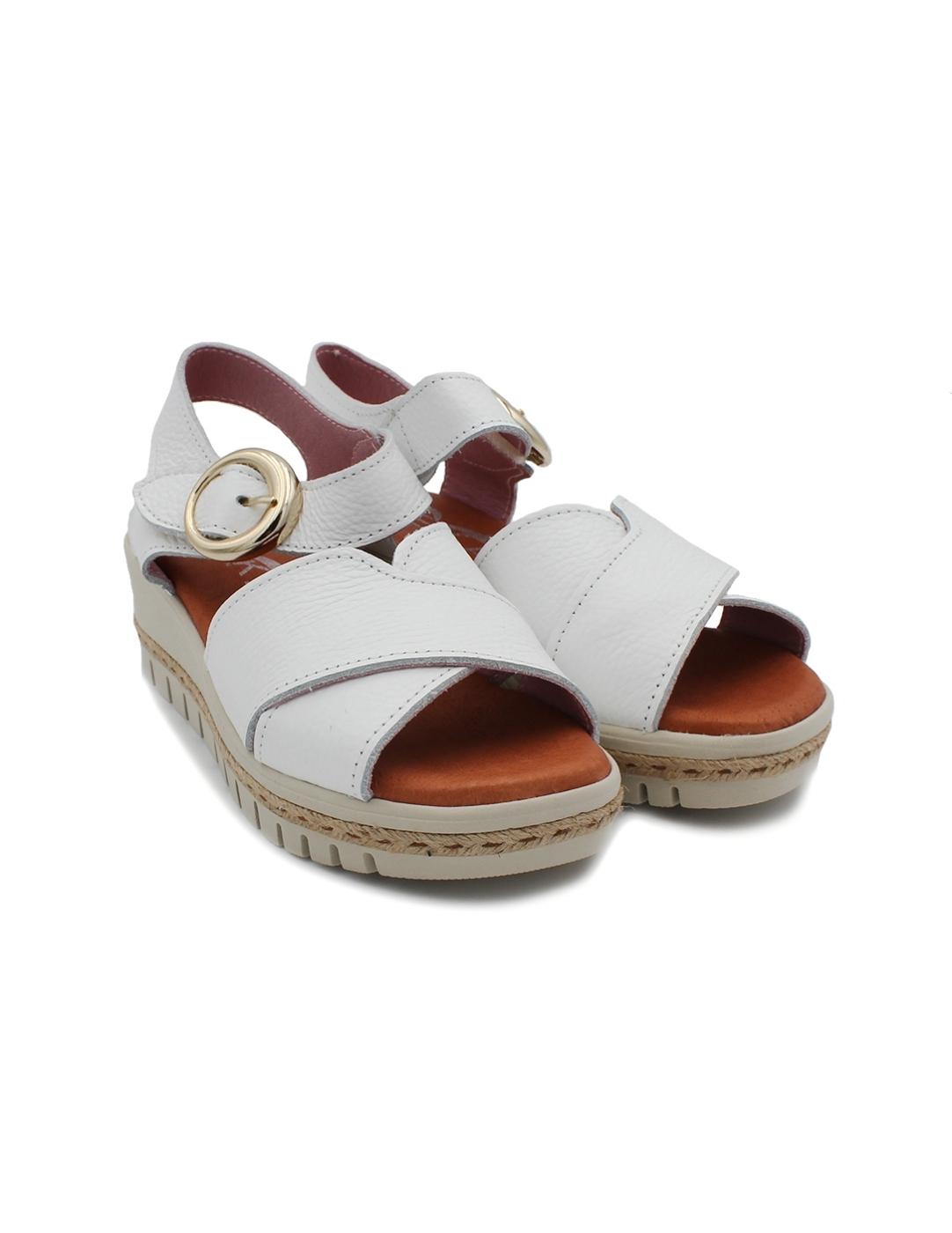 Sandalia Plataforma PEKAS 24-38 Blanco Mujer.