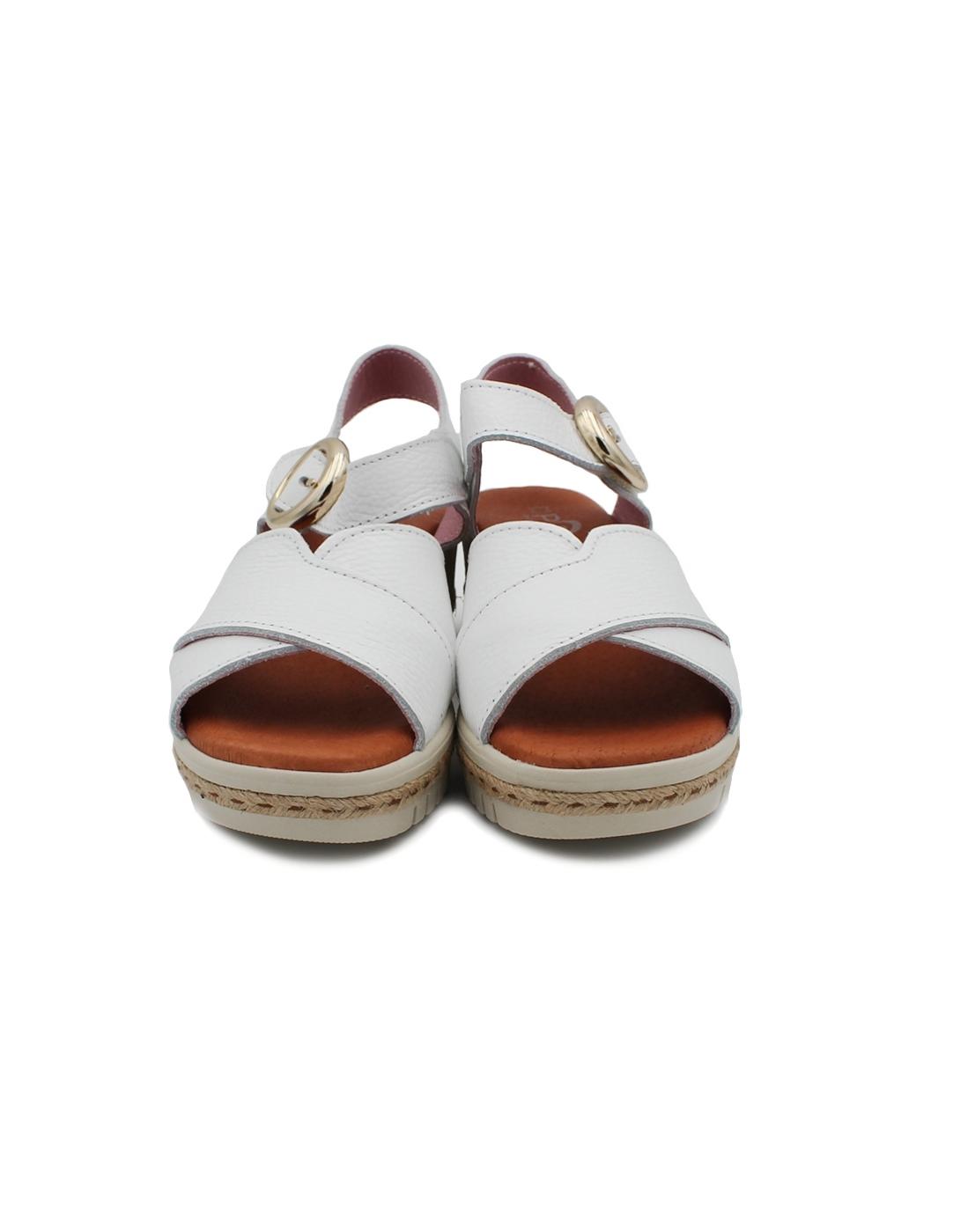 Sandalia Plataforma PEKAS 24-38 Blanco Mujer.