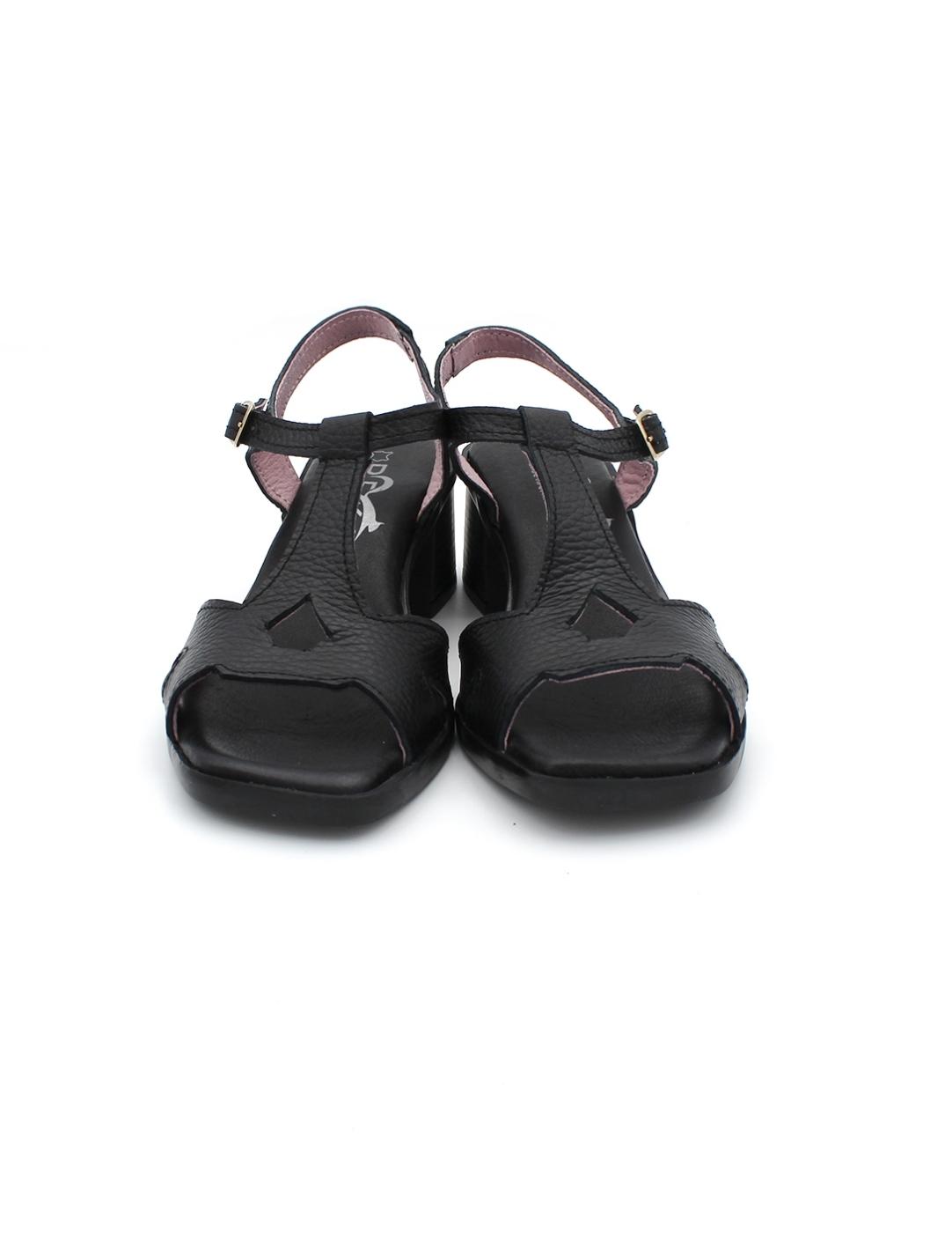 Sandalia Tacón PEKAS BE26 Negro Mujer.