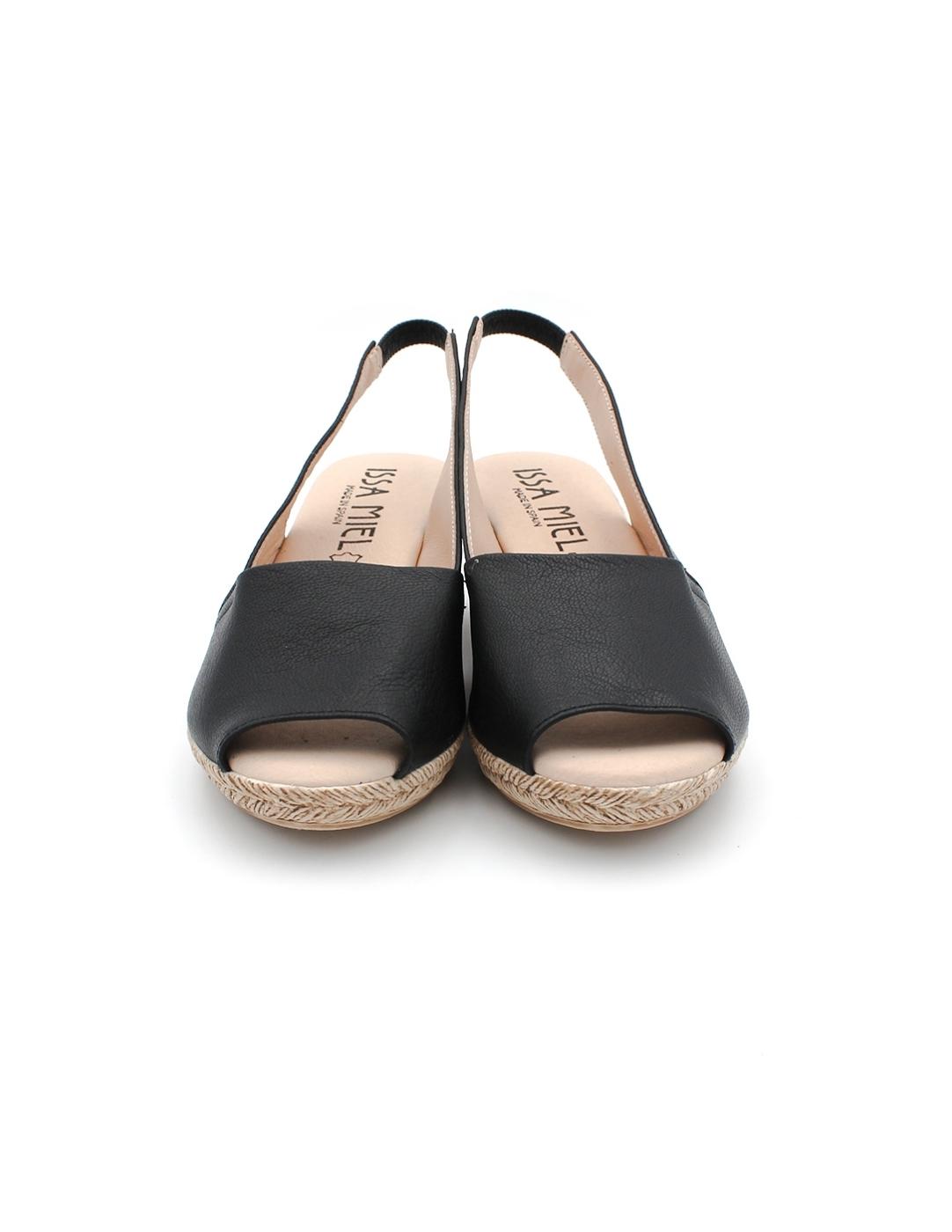 Alpargata ISSA MIEL 300 Napa Negro Mujer.