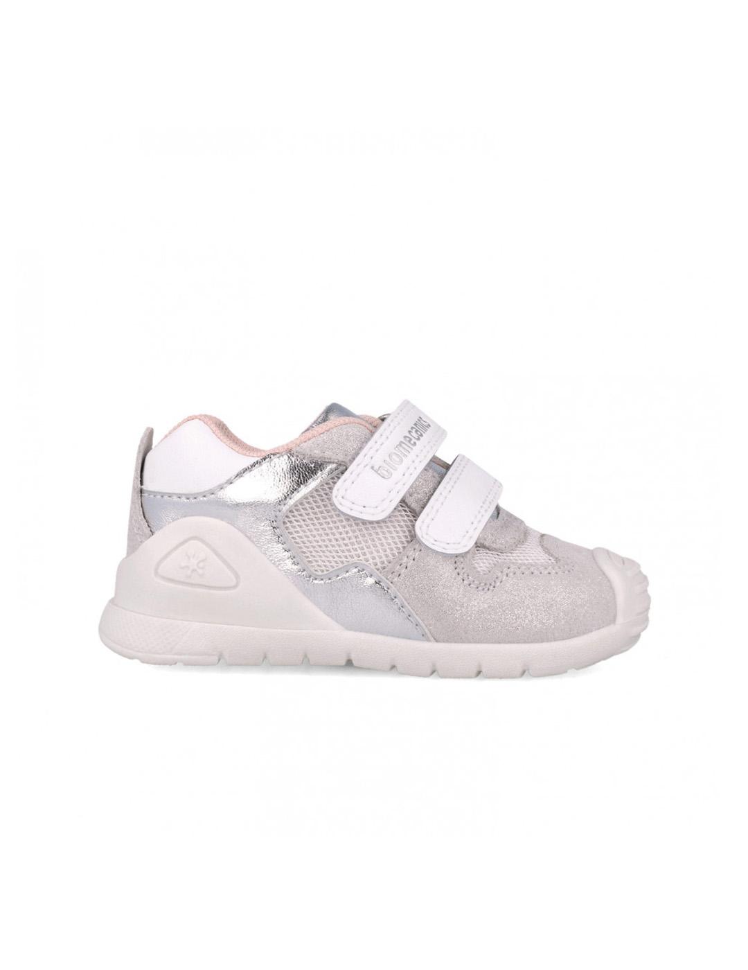 Deportiva Barefoot Garvalín 252120-C313 Blanco/Plata Niña
