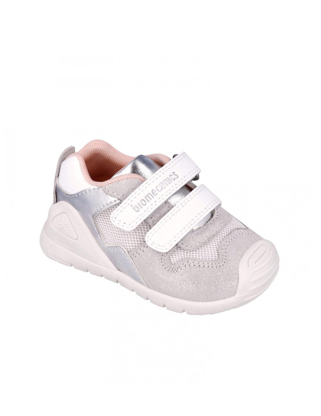 Deportiva Barefoot Garvalín 252120-C313 Blanco/Plata Niña