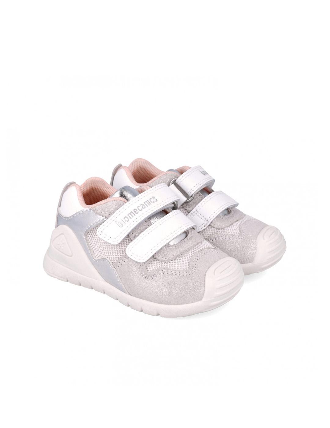 Deportiva Barefoot Garvalín 252120-C313 Blanco/Plata Niña