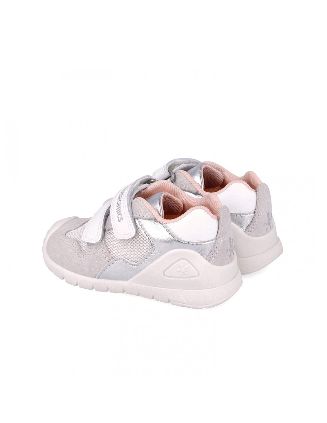 Deportiva Barefoot Garvalín 252120-C313 Blanco/Plata Niña