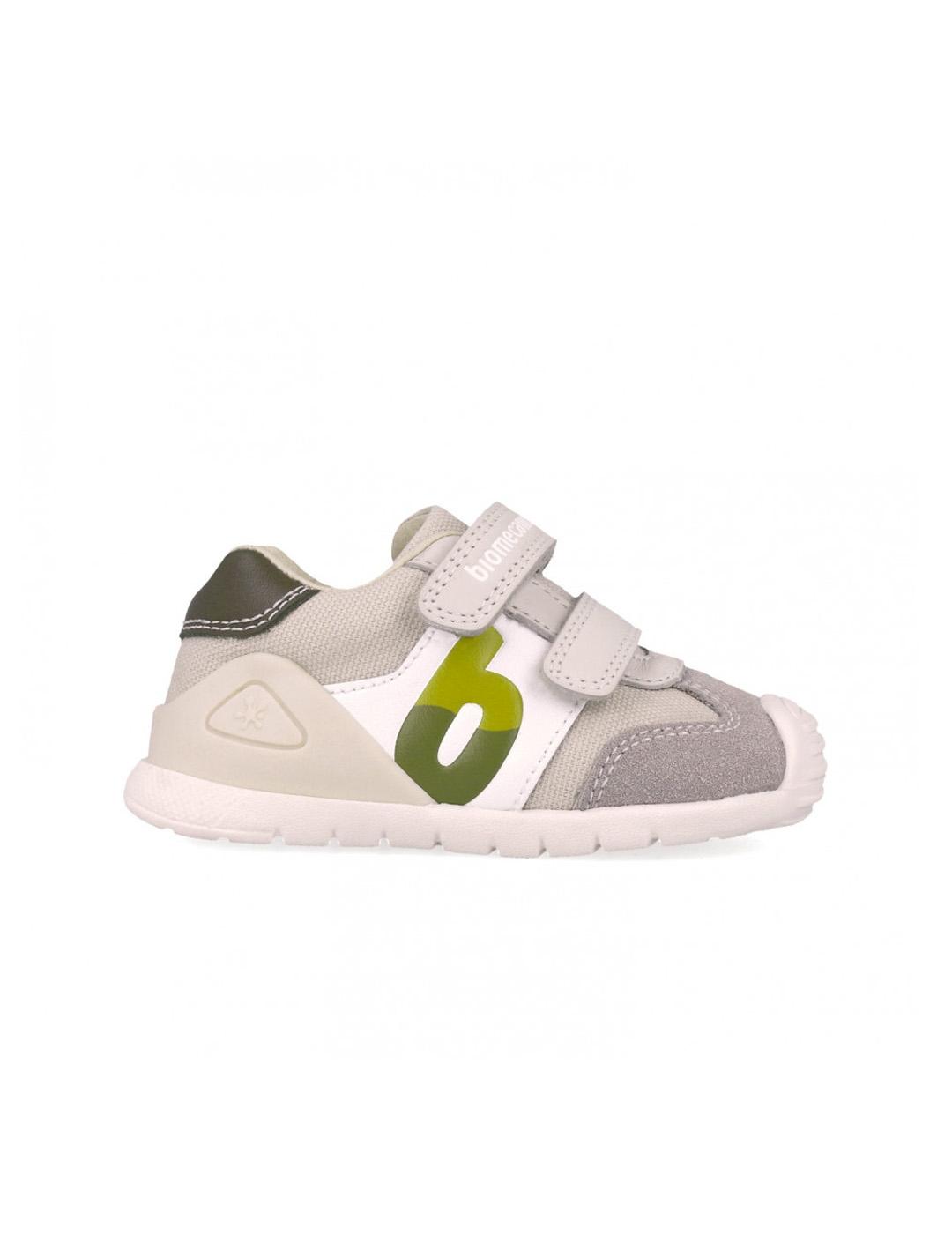 Deportiva Barefoot Garvalín 252119-B695 Lino/Verde Niño
