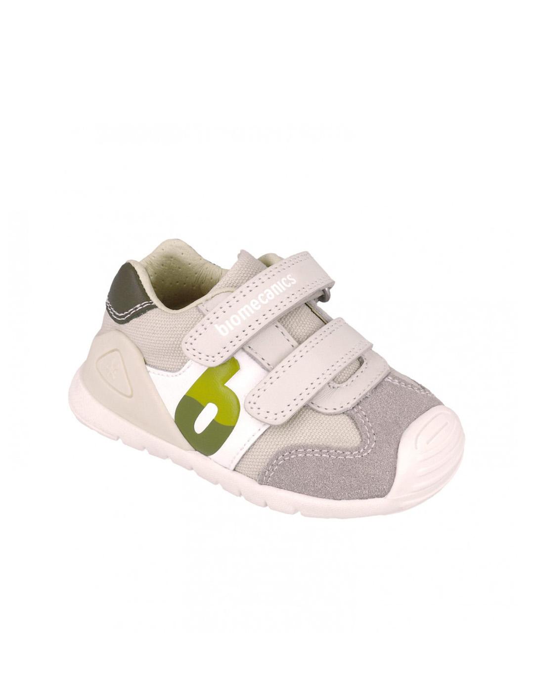 Deportiva Barefoot Garvalín 252119-B695 Lino/Verde Niño