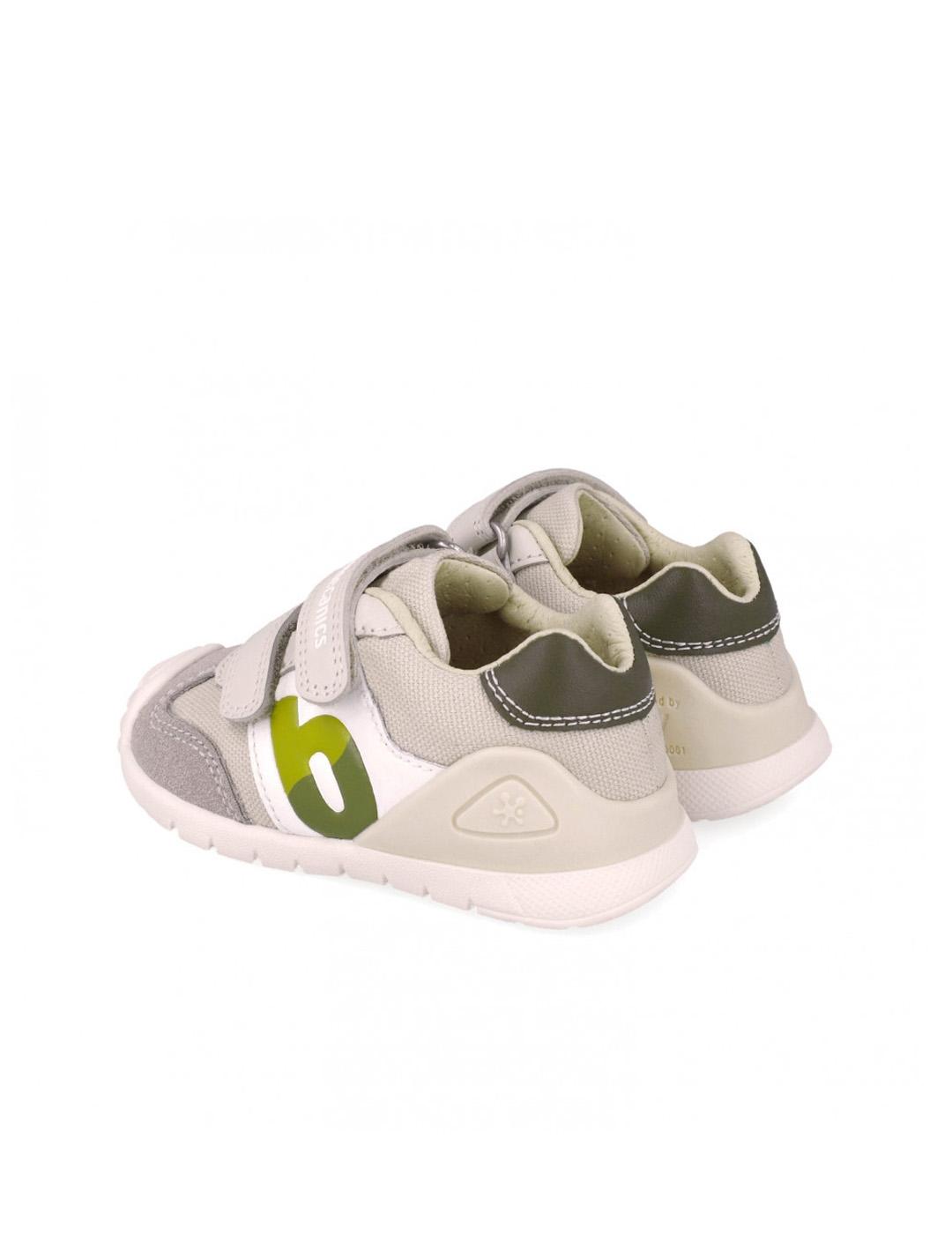 Deportiva Barefoot Garvalín 252119-B695 Lino/Verde Niño
