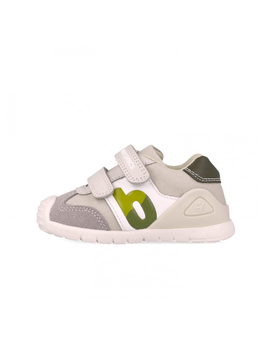 Deportiva Barefoot Garvalín 252119-B695 Lino/Verde Niño
