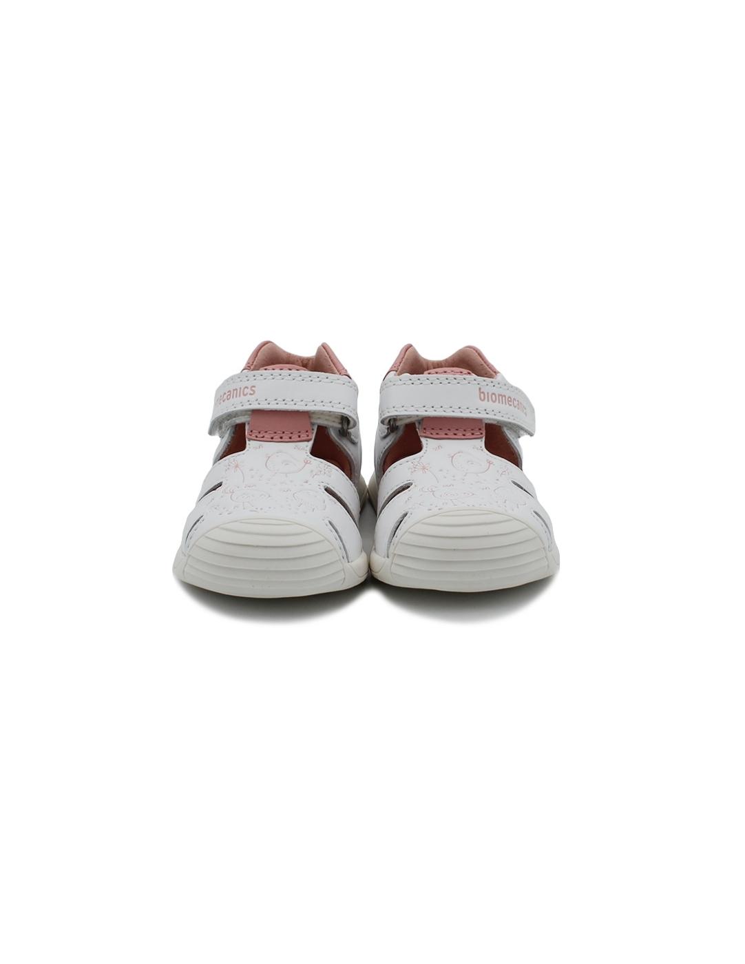 Sandalia BIOMECANICS 252108-C050 Blanca Pollitos Niña.