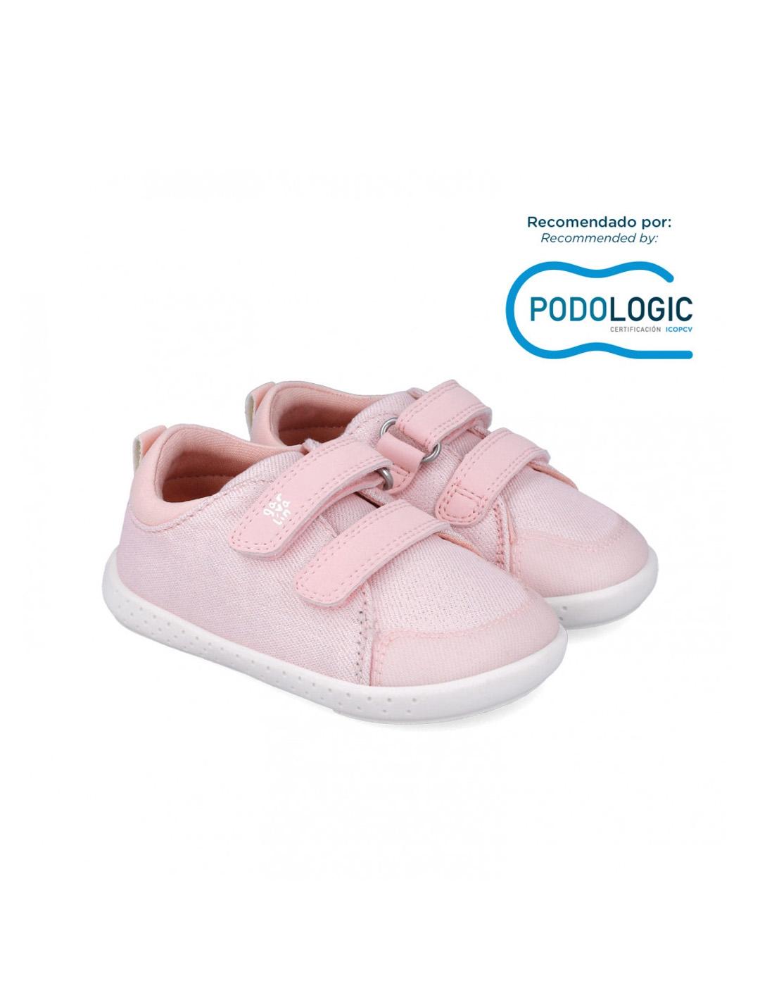 Bamba Lona Barefoot Garvalín 252347- A032 Rosa Niña