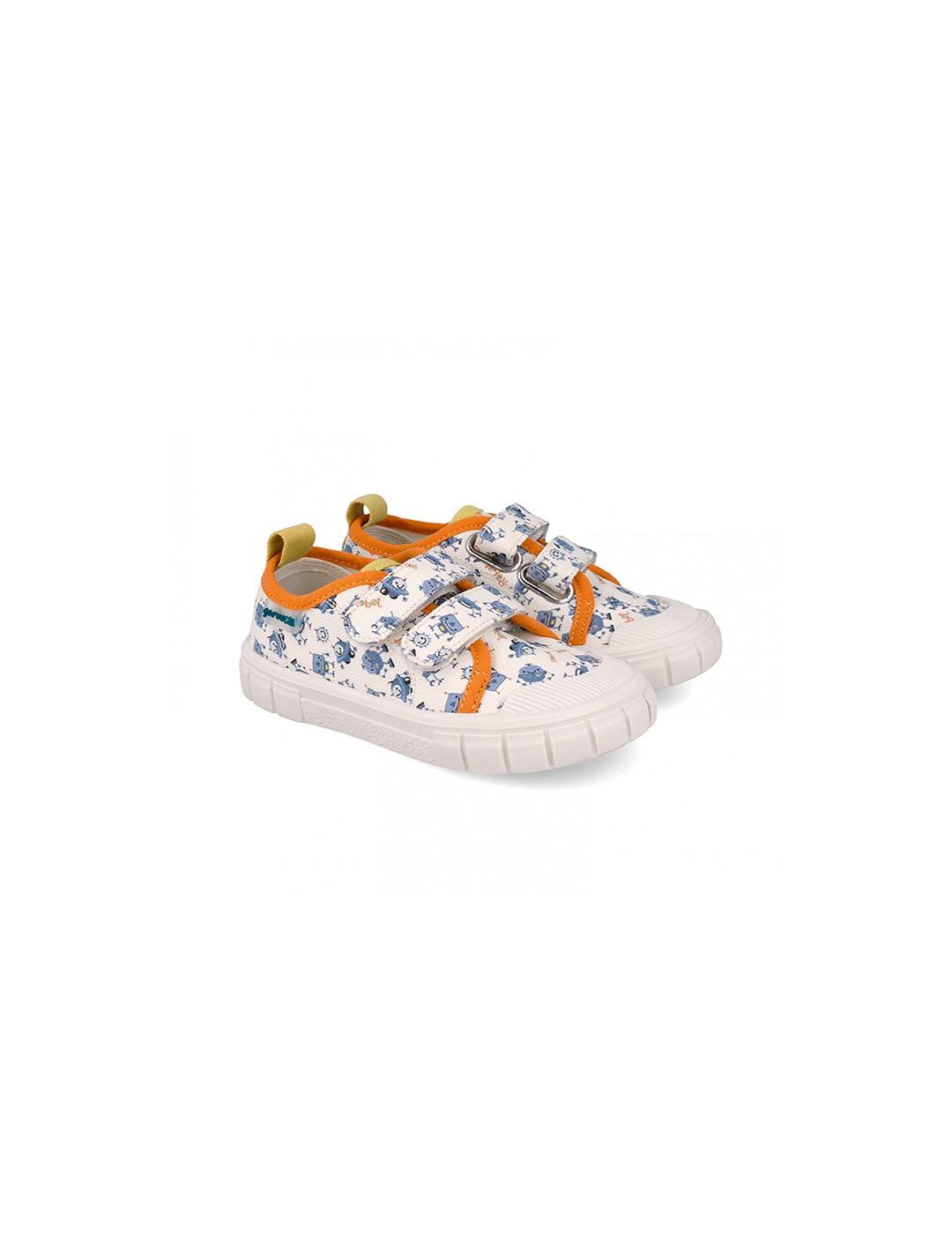 Bamba GARVALÍN 252382-A050 Piqué Robots Beige Niño.