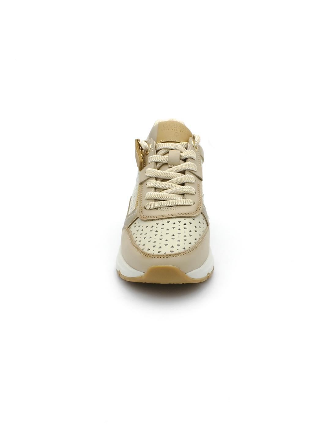 Deportiva Carmela 162281 Beige/Platino Mujer.