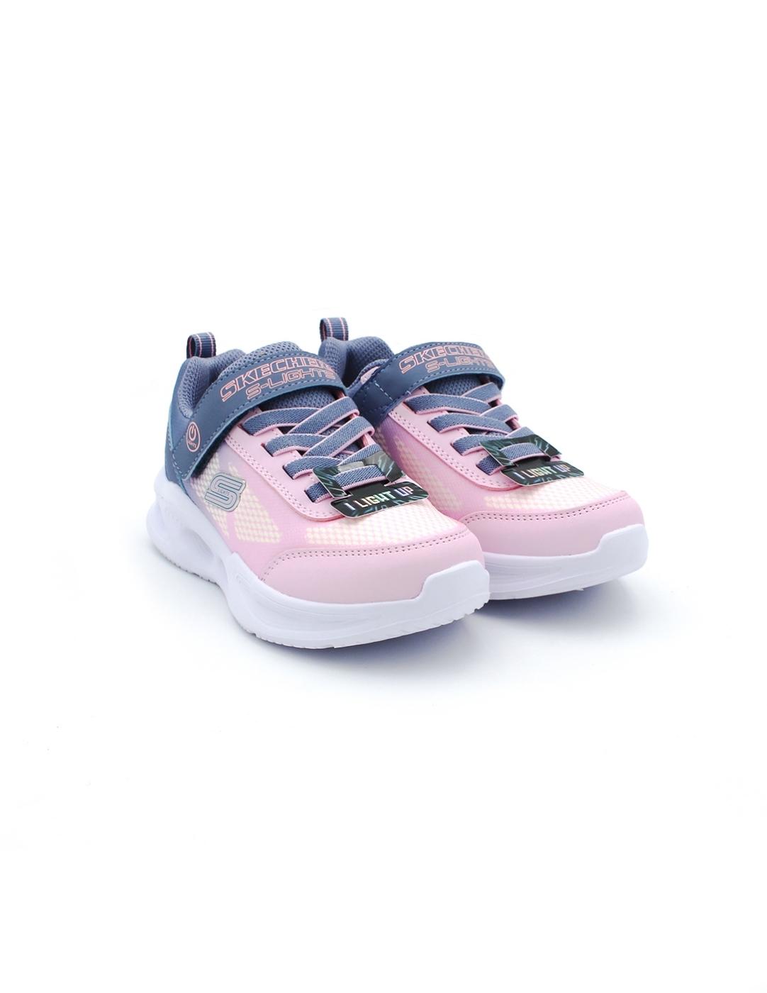 Deportiva SKECHERS 303714L Luces Rosa Niña.