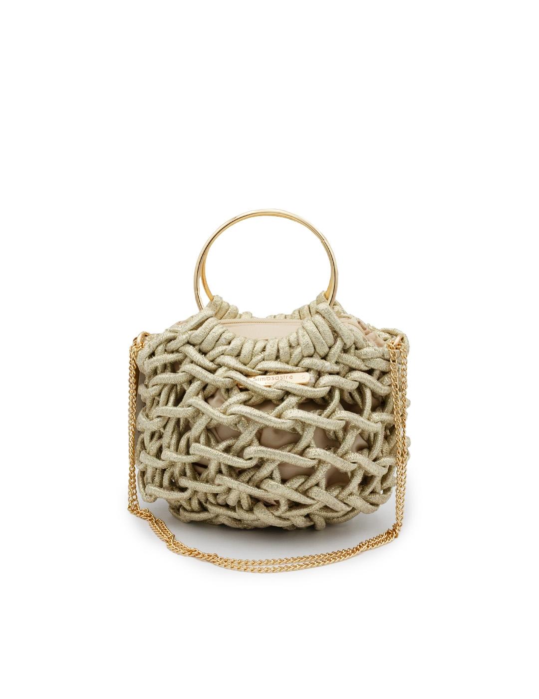 Clutch Artesanal Eloise Simo Sastre S2040/OR Oro Mujer