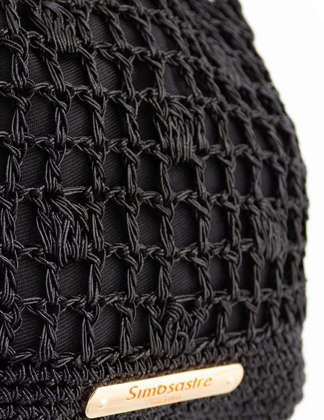 Bolso Bombonera Artesano Simo Sastre S2047/NG Negro Mujer