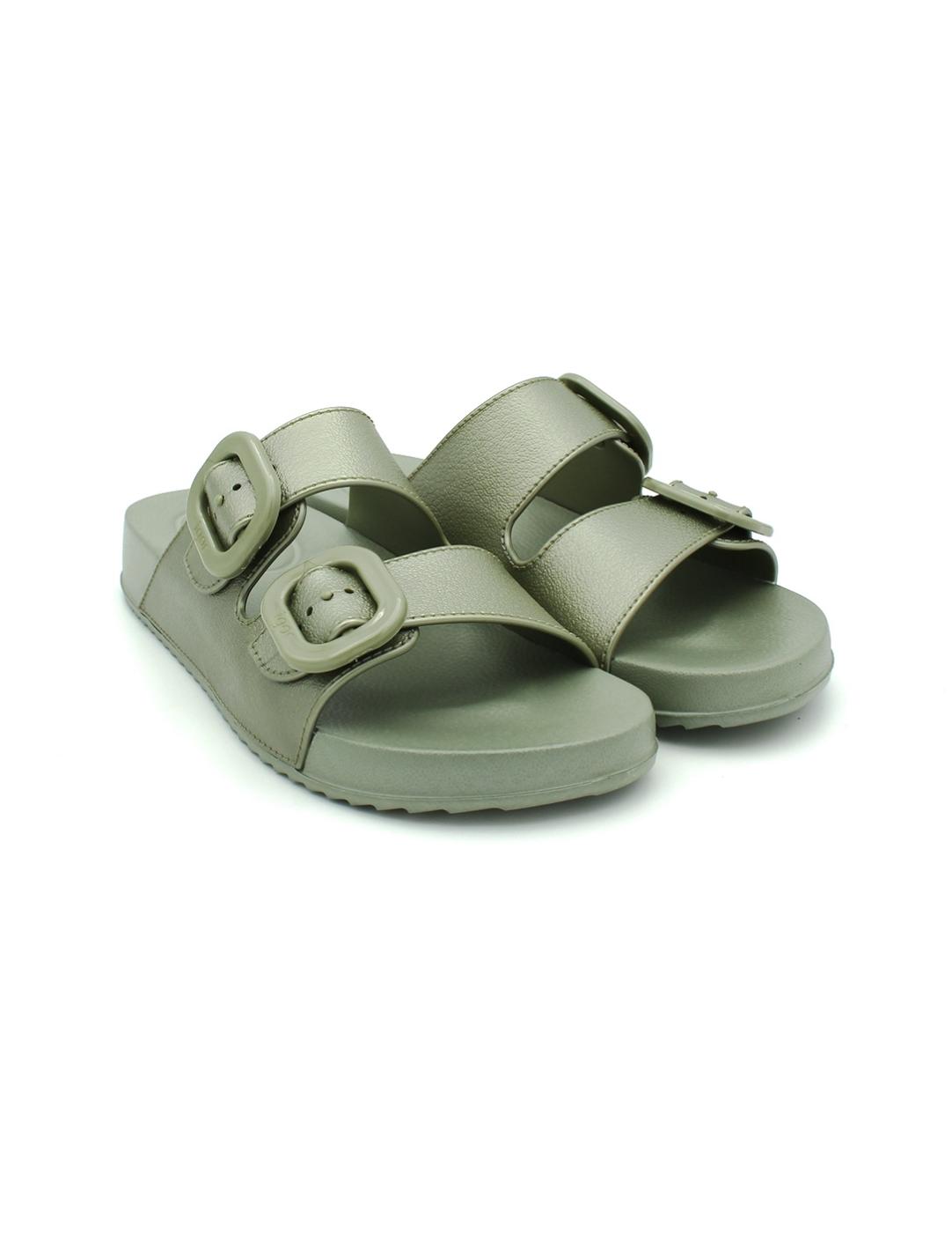 Chanclas IGOR Hebillas S10345-354 Verde Mujer.