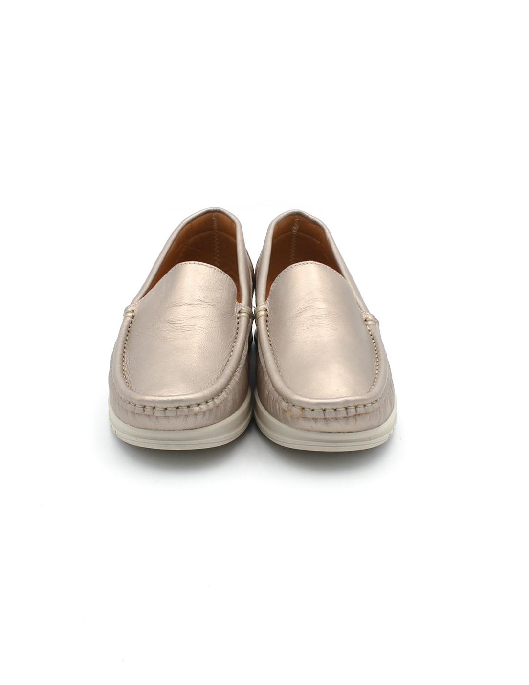 Mocasín PARYMEDIO 1702 Platino Mujer.