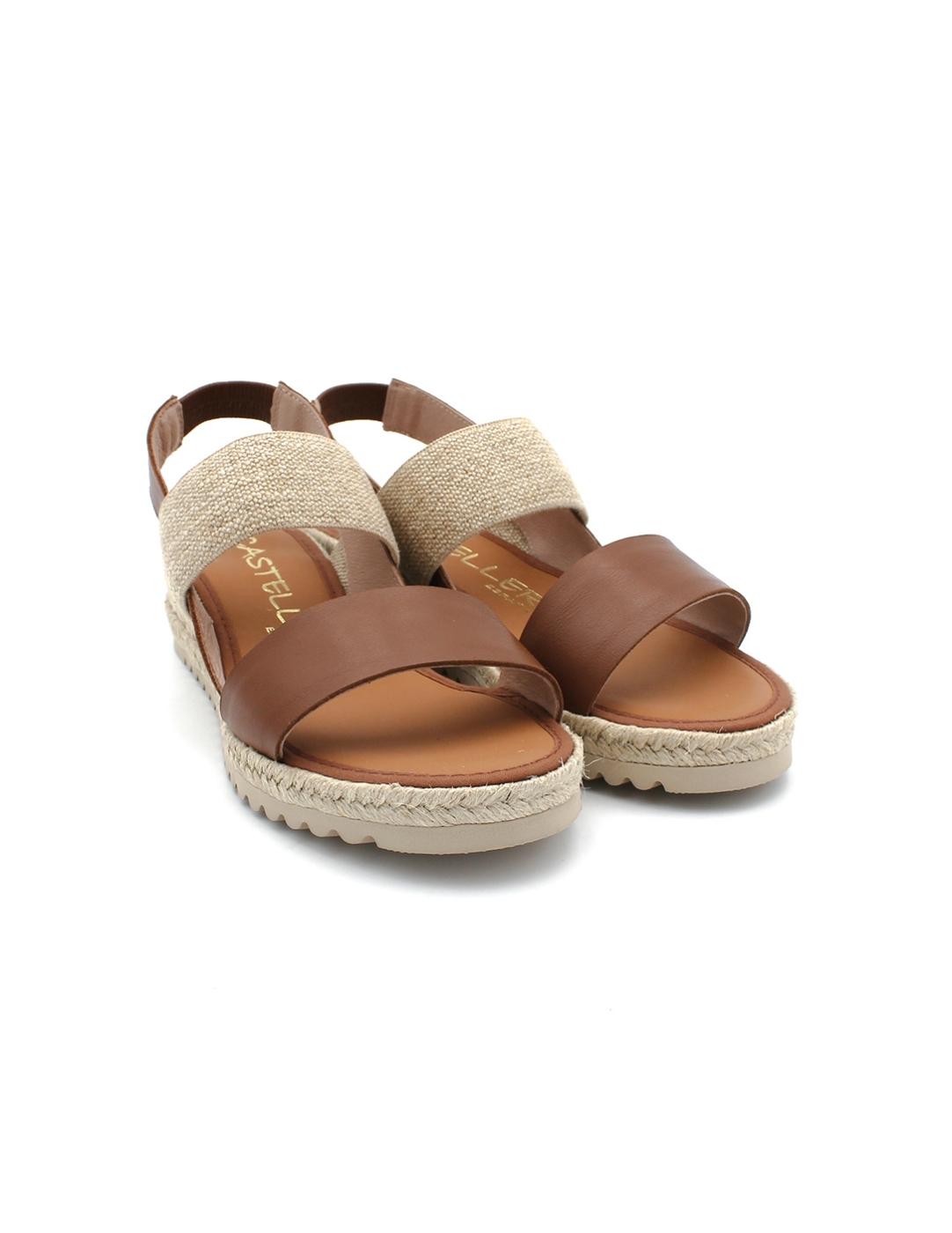 Alpargata Napa/Elástico CASTELLER 52-240 Natural Mujer.