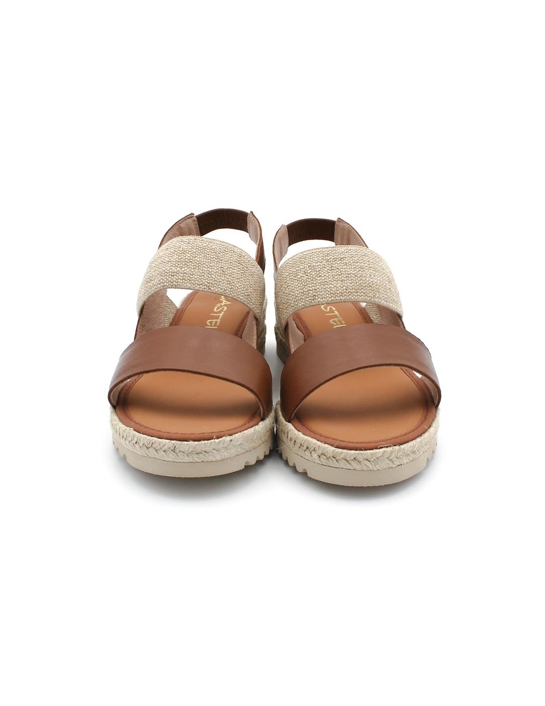 Alpargata Napa/Elástico CASTELLER 52-240 Natural Mujer.
