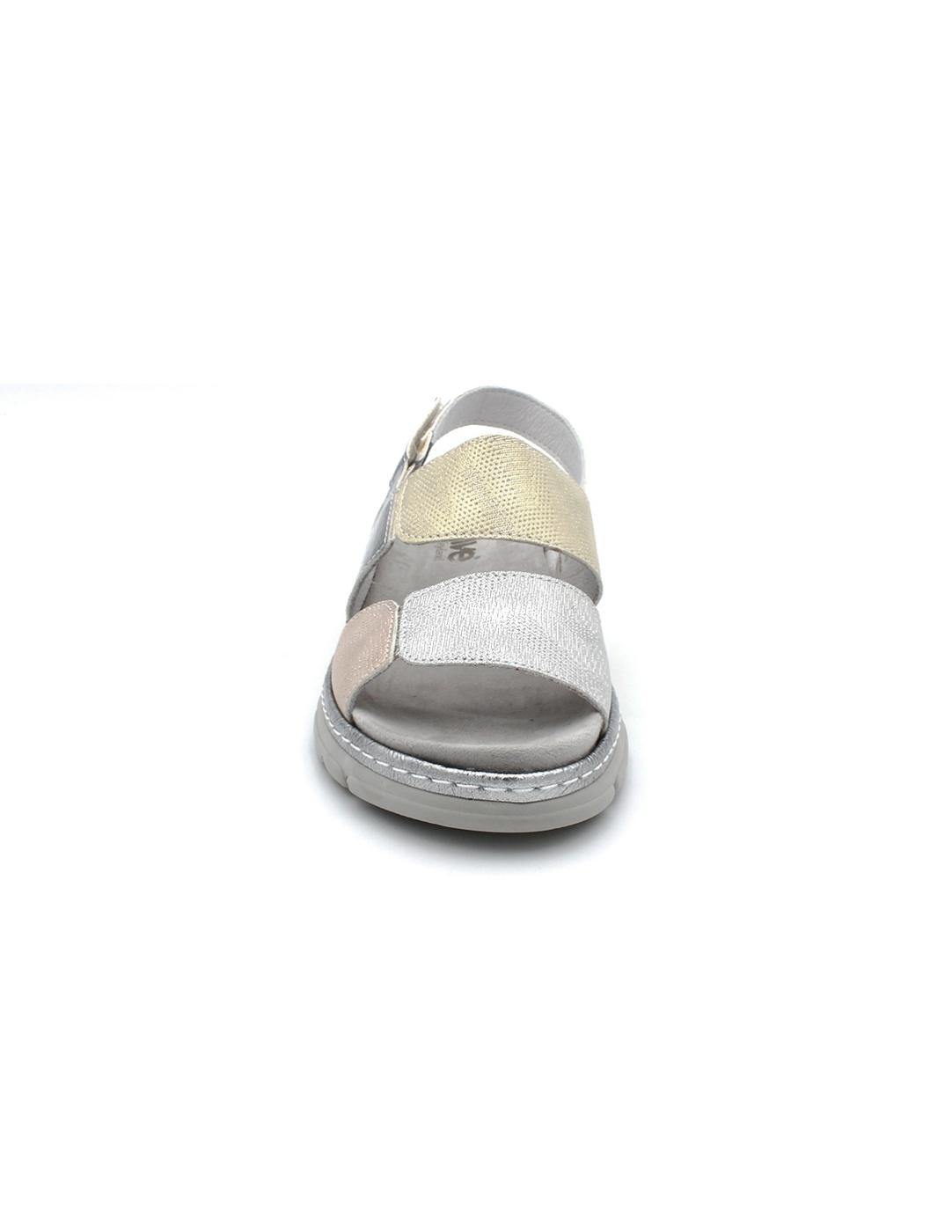 Sandalia SUAVE 3360 Plata/Platino Mujer.