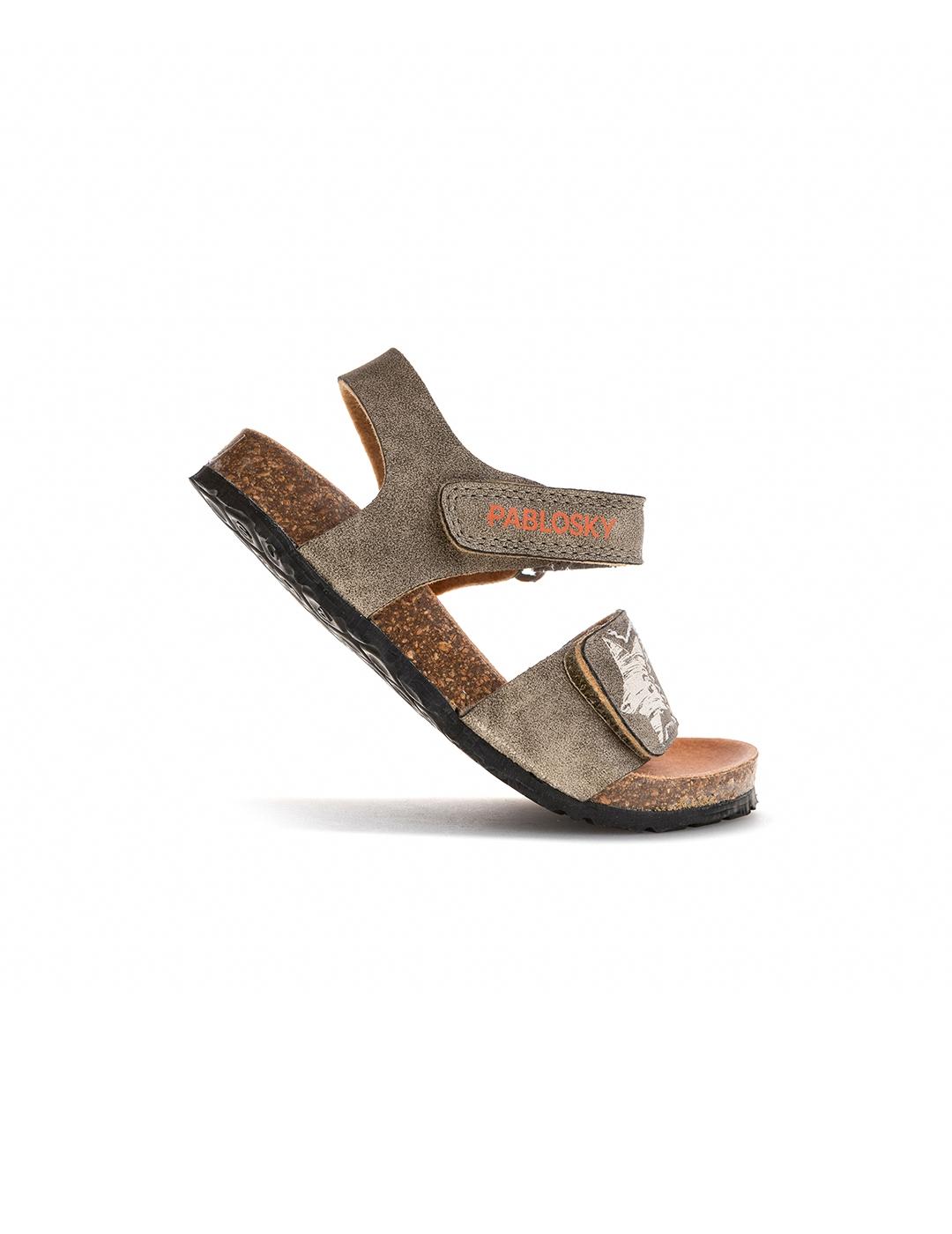 Sandalia Bío PABLOSKY 516652 Marrón/Verde. Niño.