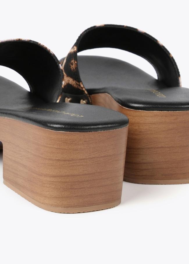 Zueco Tejido Leopardo Lola Casademunt LS2505018.305 Mujer