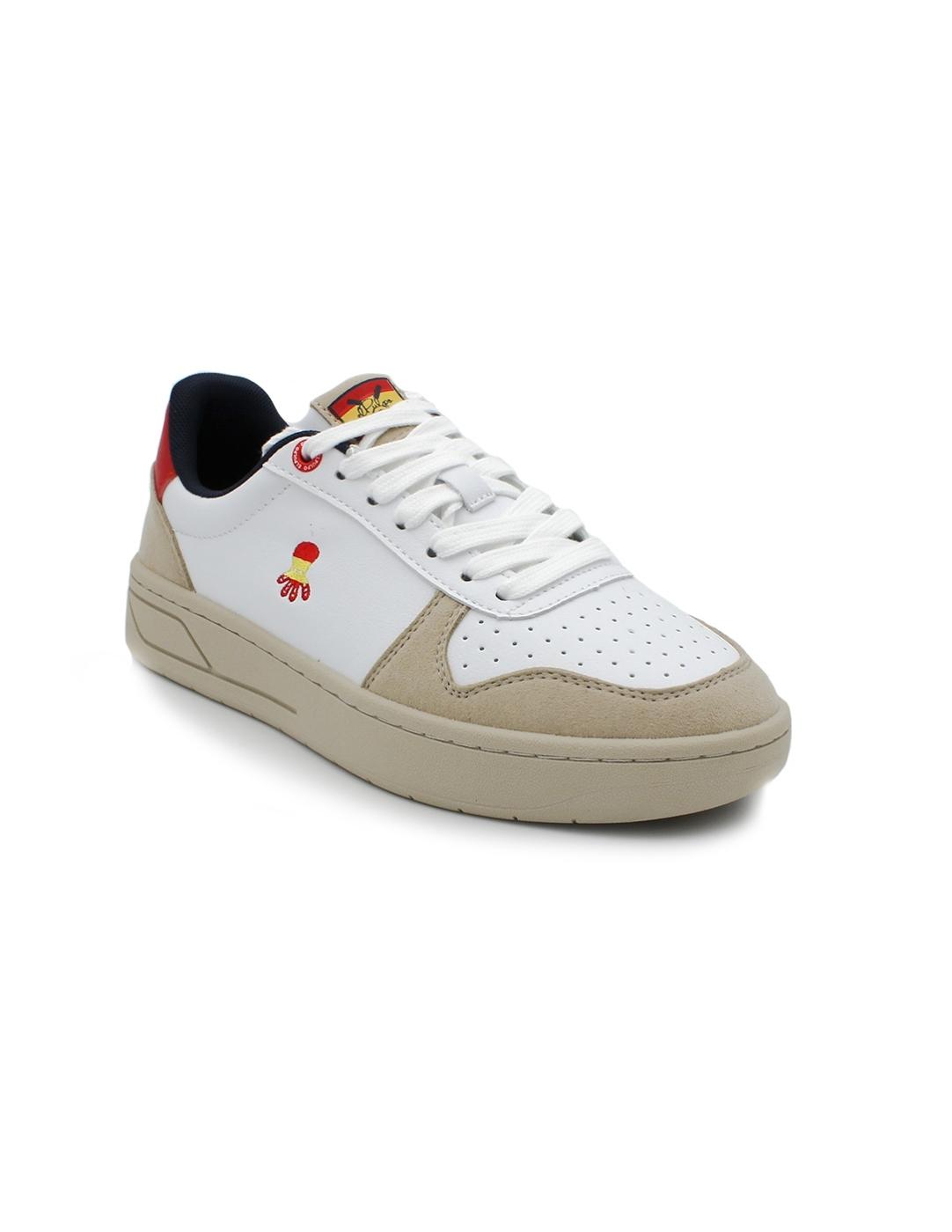 Bamba EL PULPO 11120627266100 Blanca/Roja Hombre.