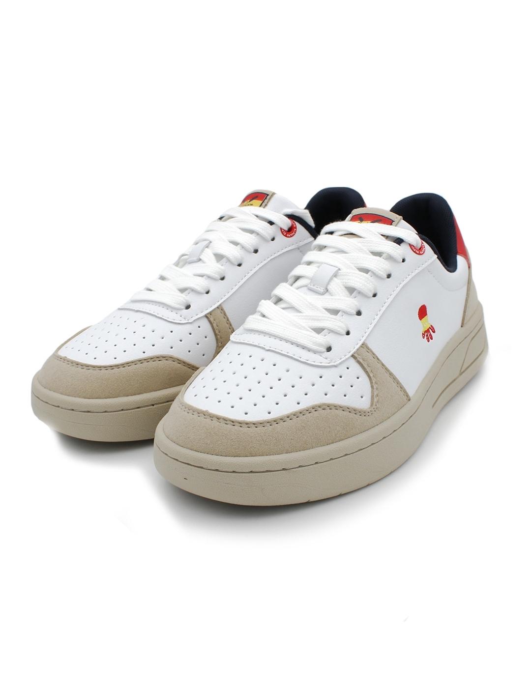 Bamba EL PULPO 11120627266100 Blanca/Roja Hombre.