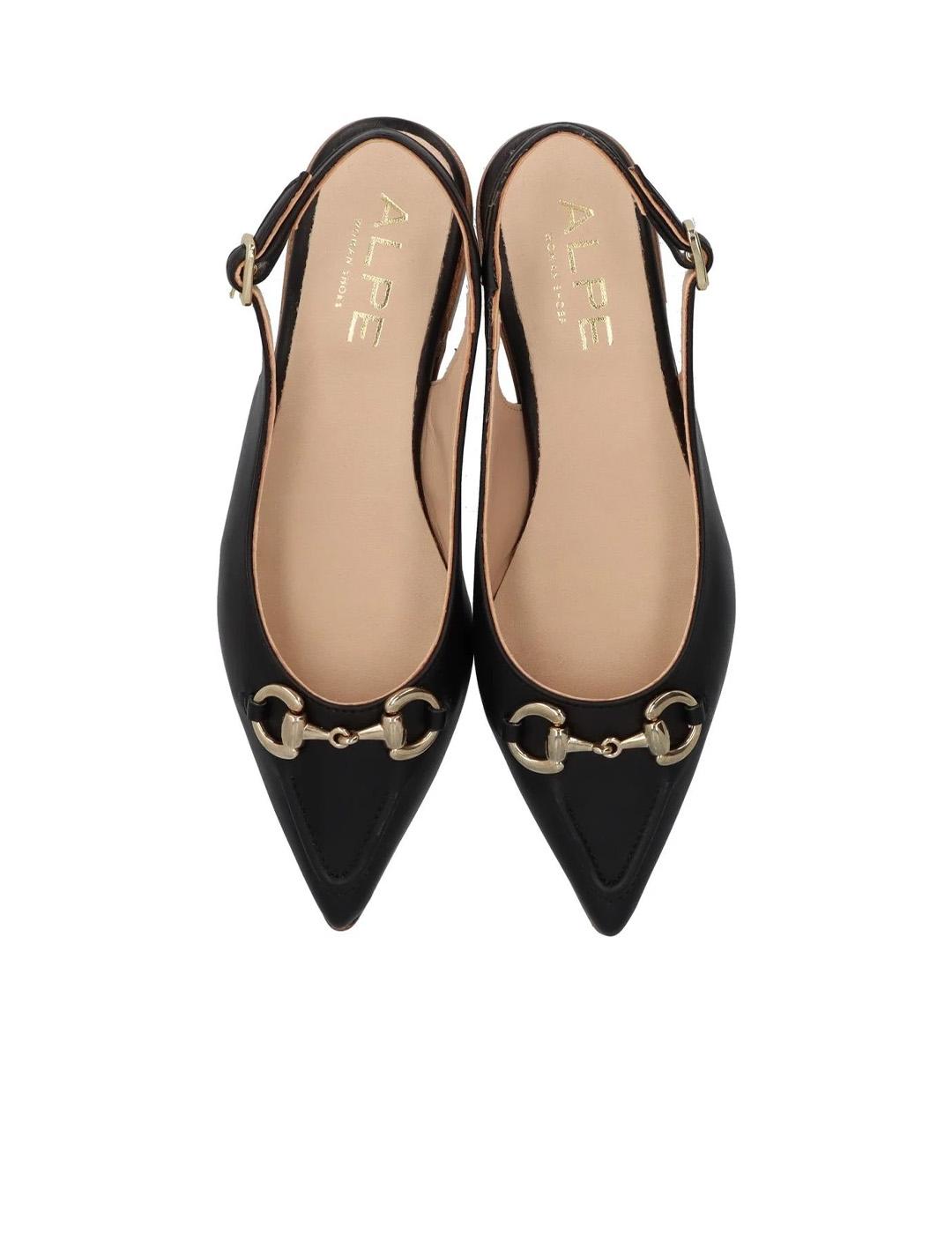 Zapato Piel Audrey Alpe 5403 Negro Mujer