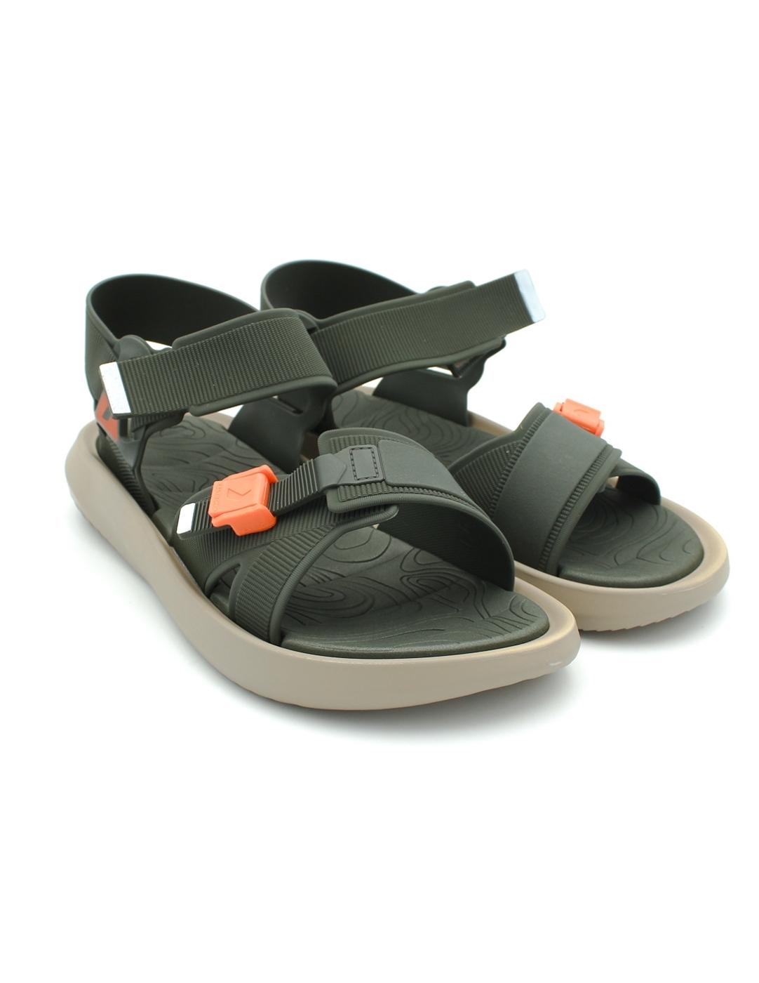 Chancla RIDER 11801 Verde/Naranja Hombre.