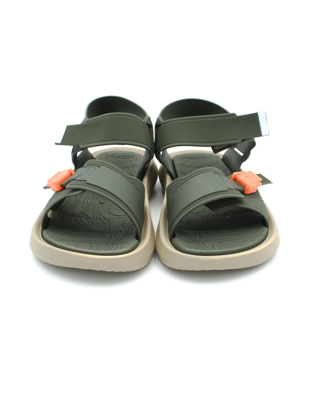 Chancla RIDER 11801 Verde/Naranja Hombre.