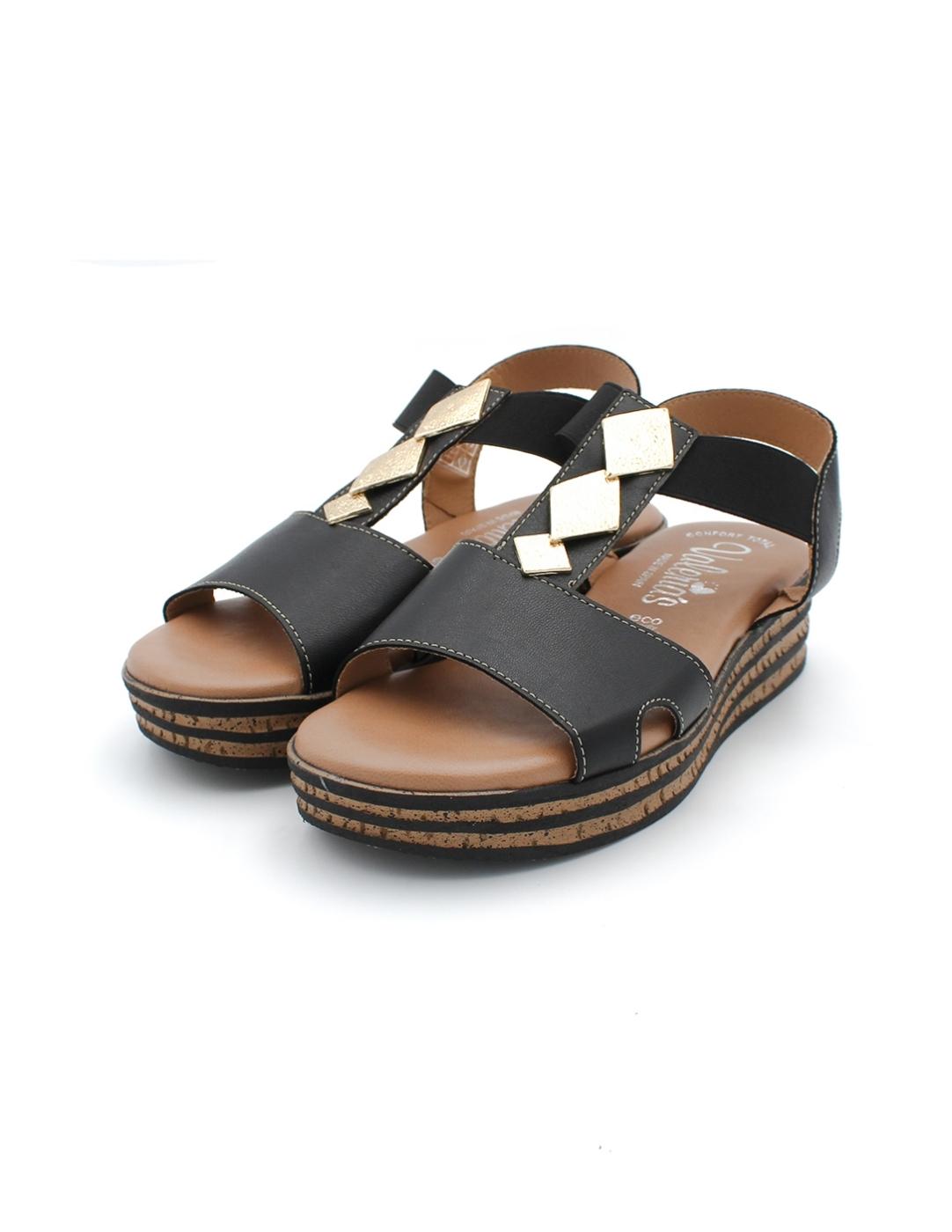 Sandalia Corcho VALERIA'S 1952 Negro Mujer.