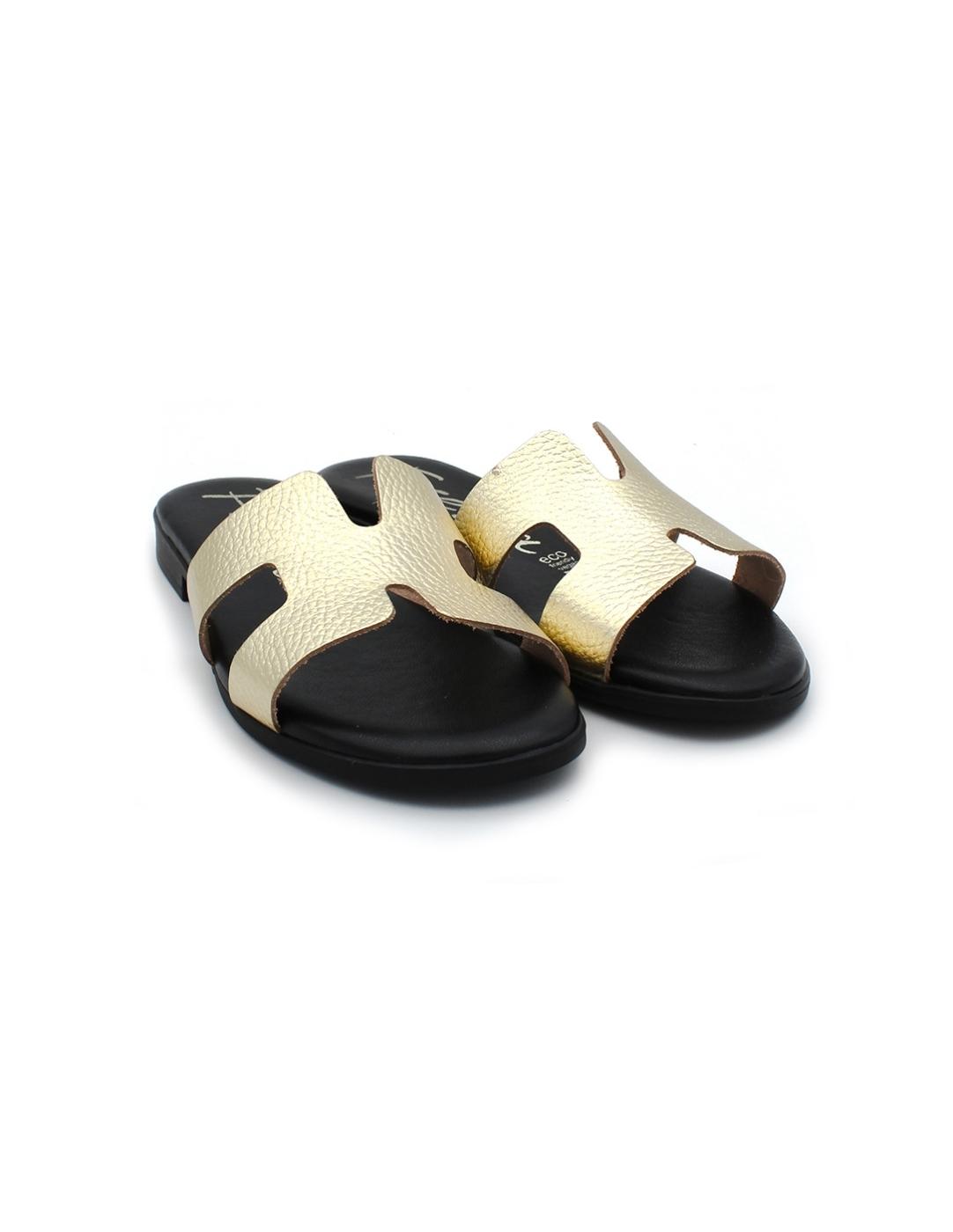 Sandalia Pala FRESIA 427 Platino Mujer.