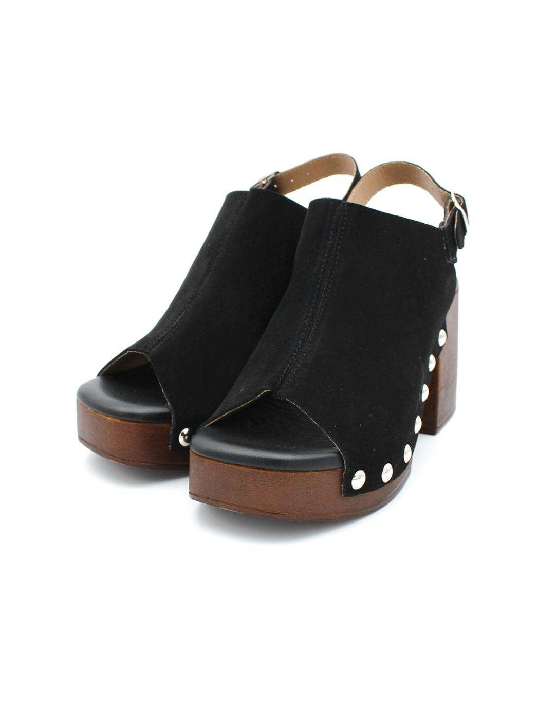 Zueco Plataforma FRESIA 482 Negro Mujer.