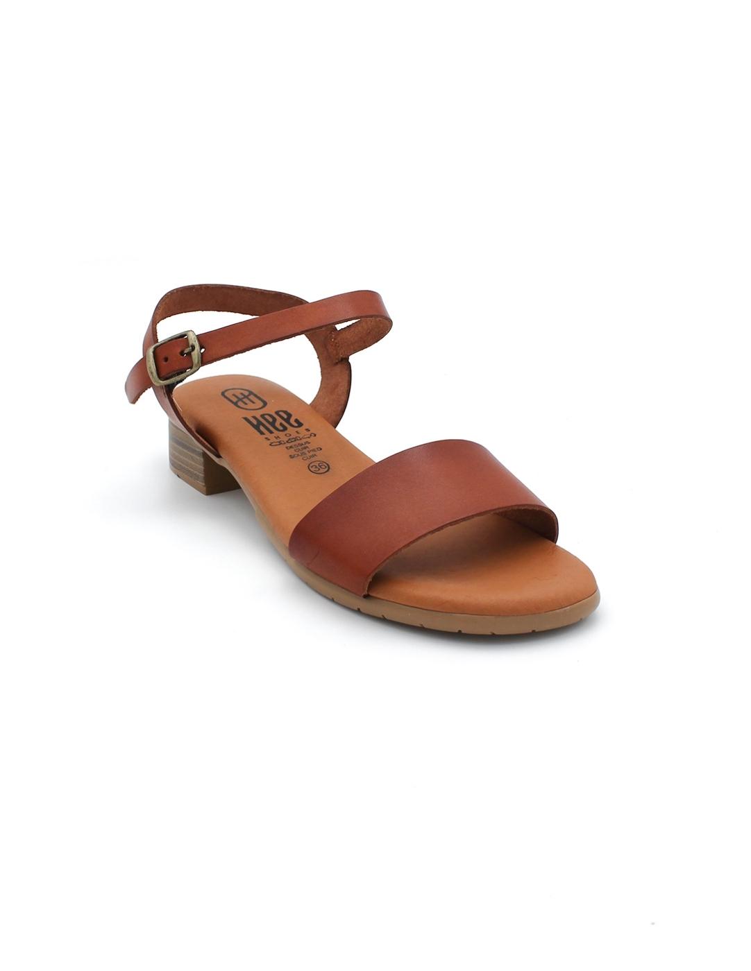 Sandalia Plana HEE 25530 Cuero Mujer.