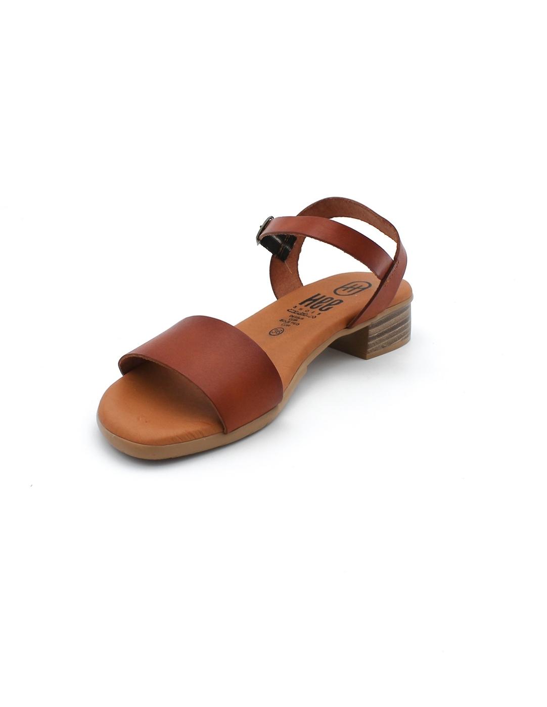 Sandalia Plana HEE 25530 Cuero Mujer.