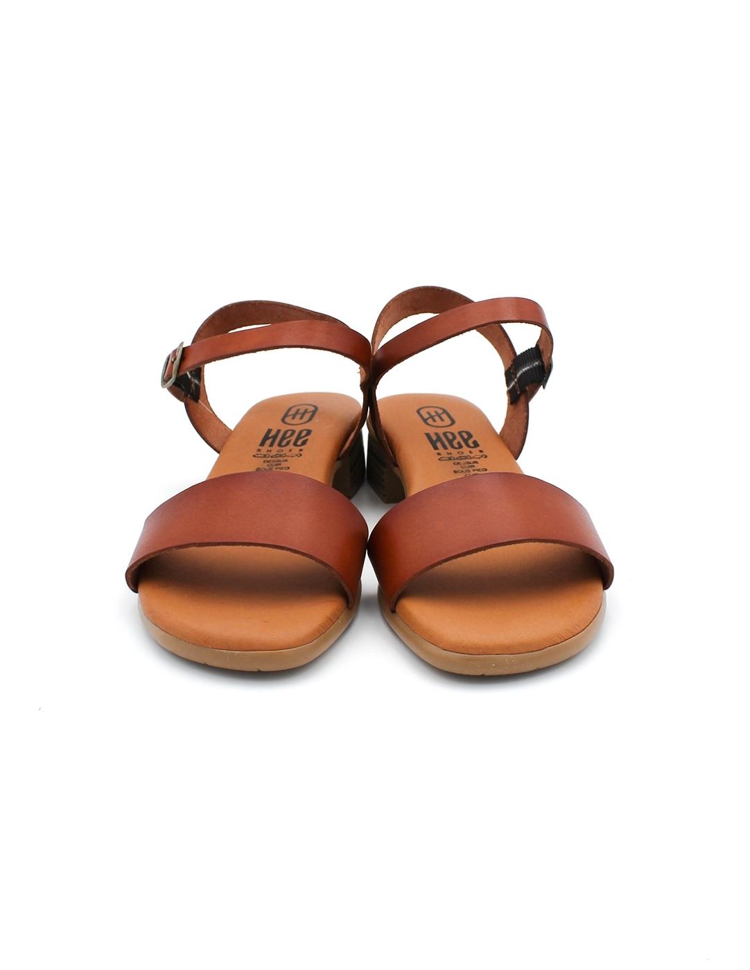 Sandalia Plana HEE 25530 Cuero Mujer.