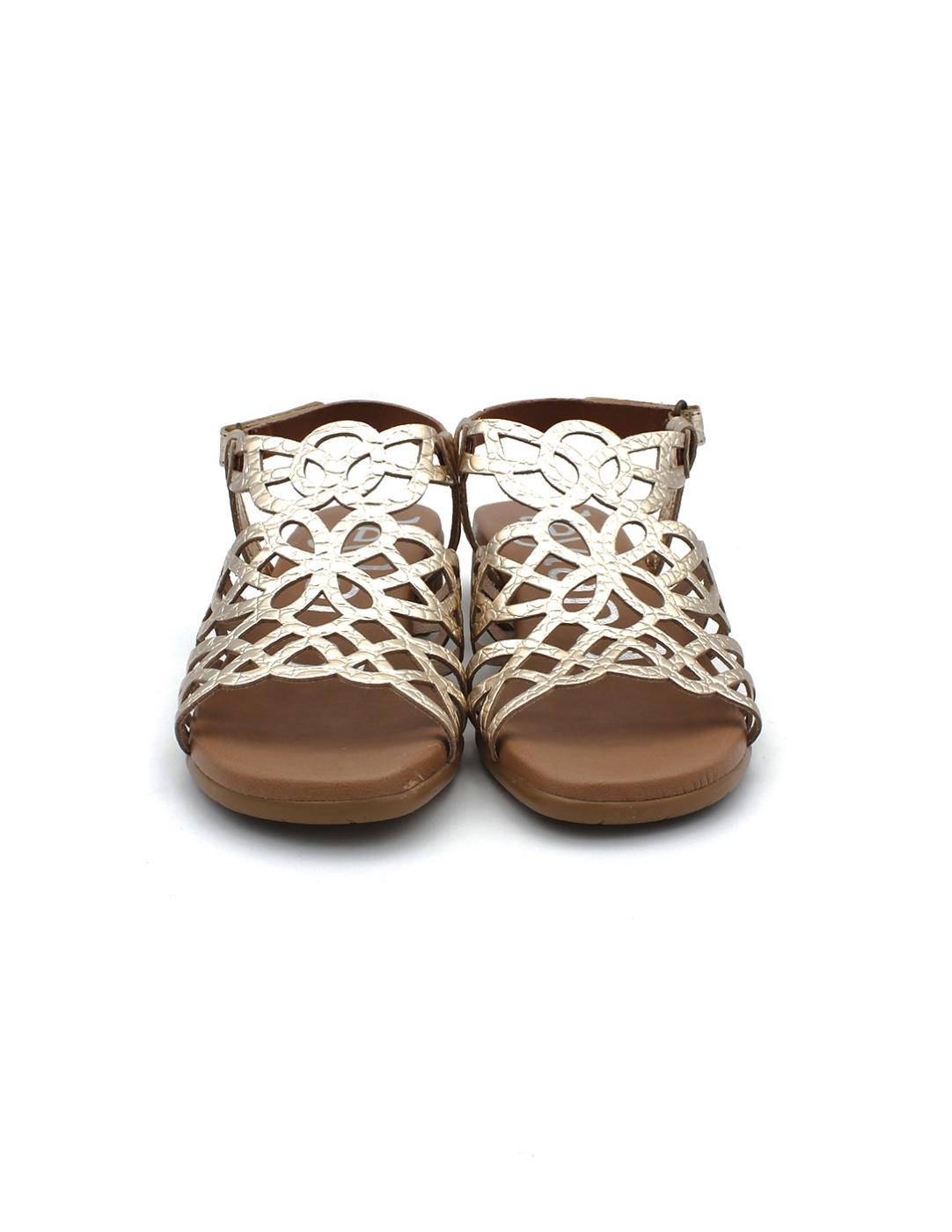 Sandalias Tacón LEYLAND 5609 Champan Mujer.