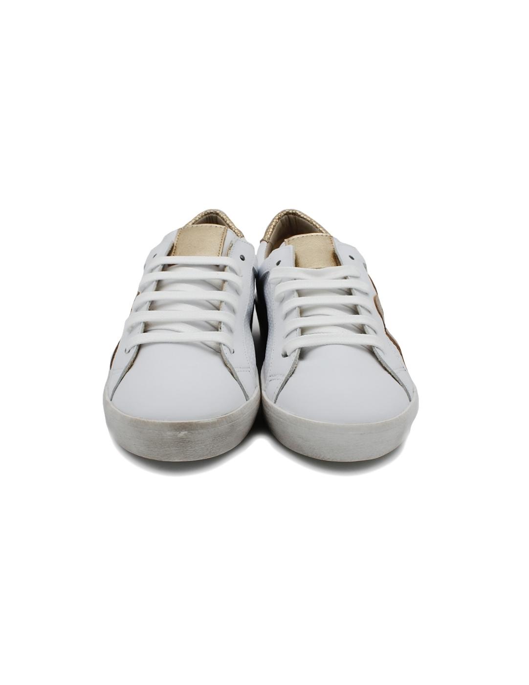 Bamba Picada CLAUDIA 19C-Vasil blanco/dorado Mujer.