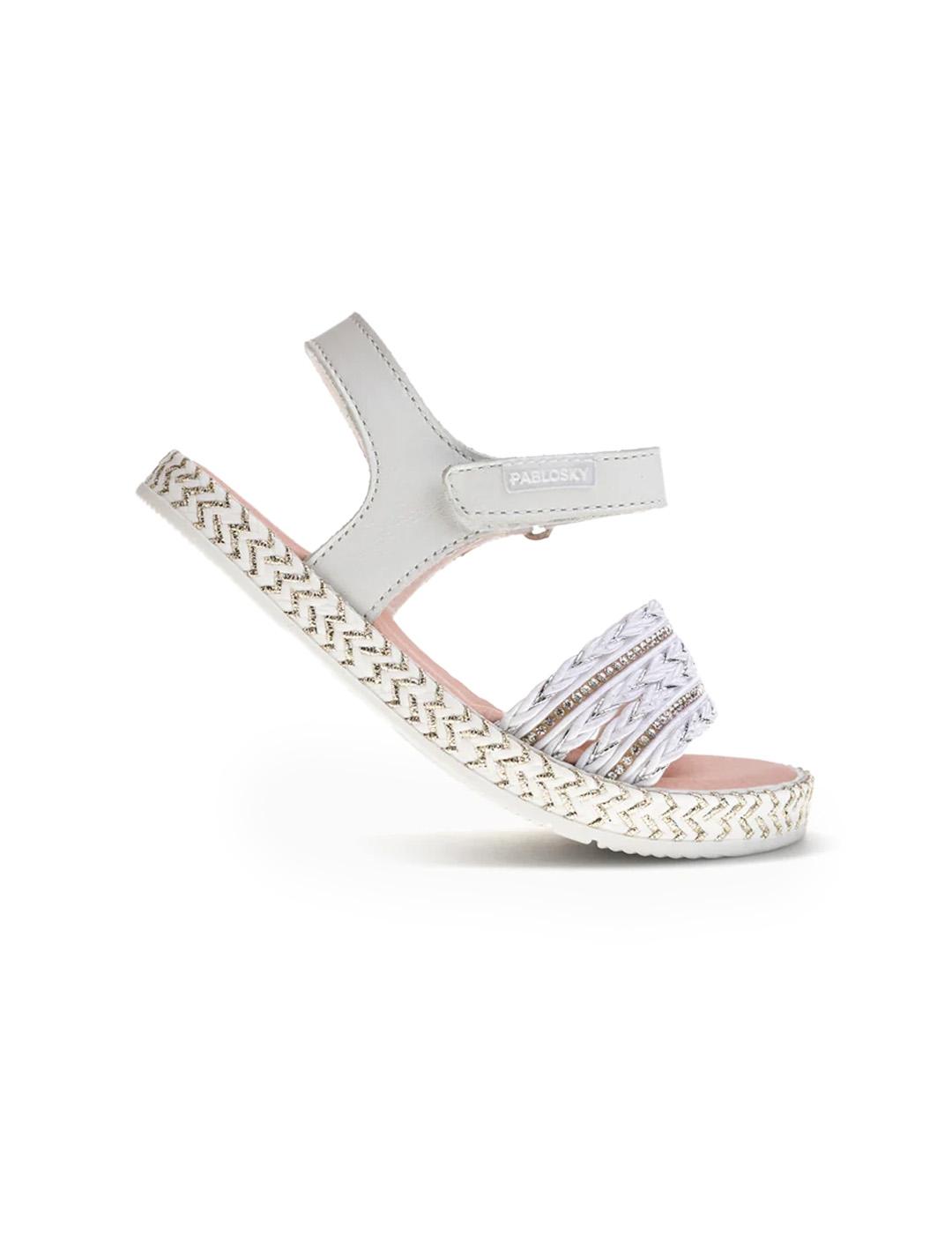 Sandalia Pepa 437008 Pablosky Niña Blanca