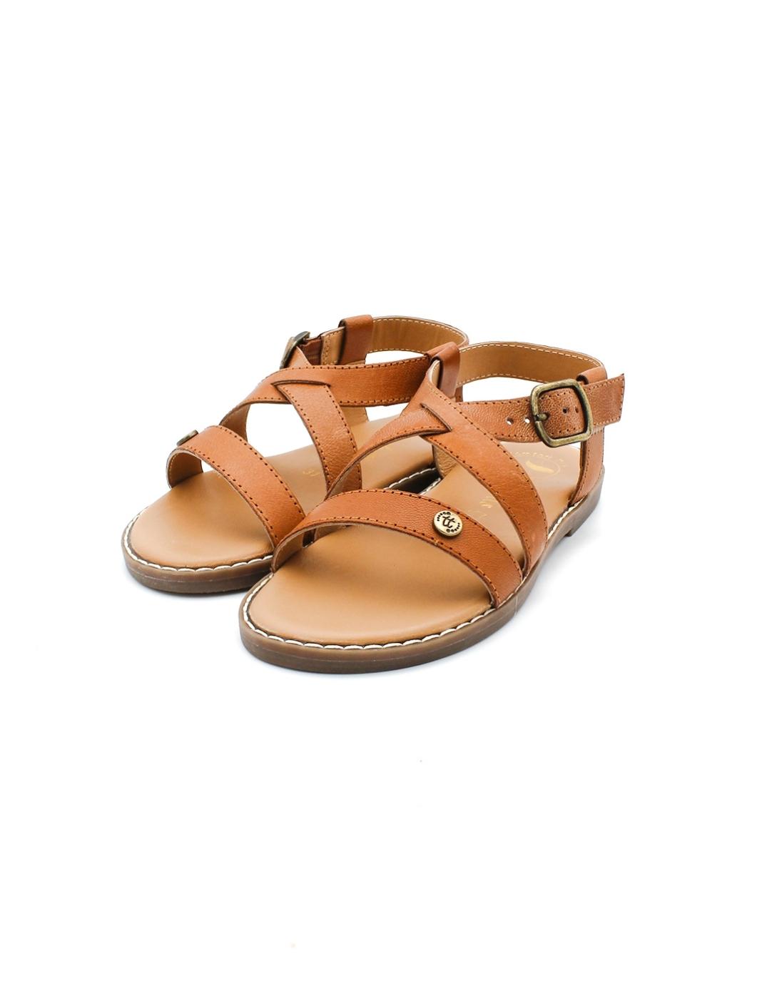 Sandalia CHETTO 1124022 Cuero Niña.