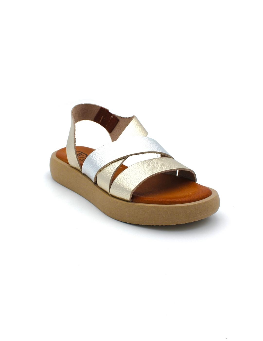 Sandalia HEE 25380 Cava/Plata Mujer.