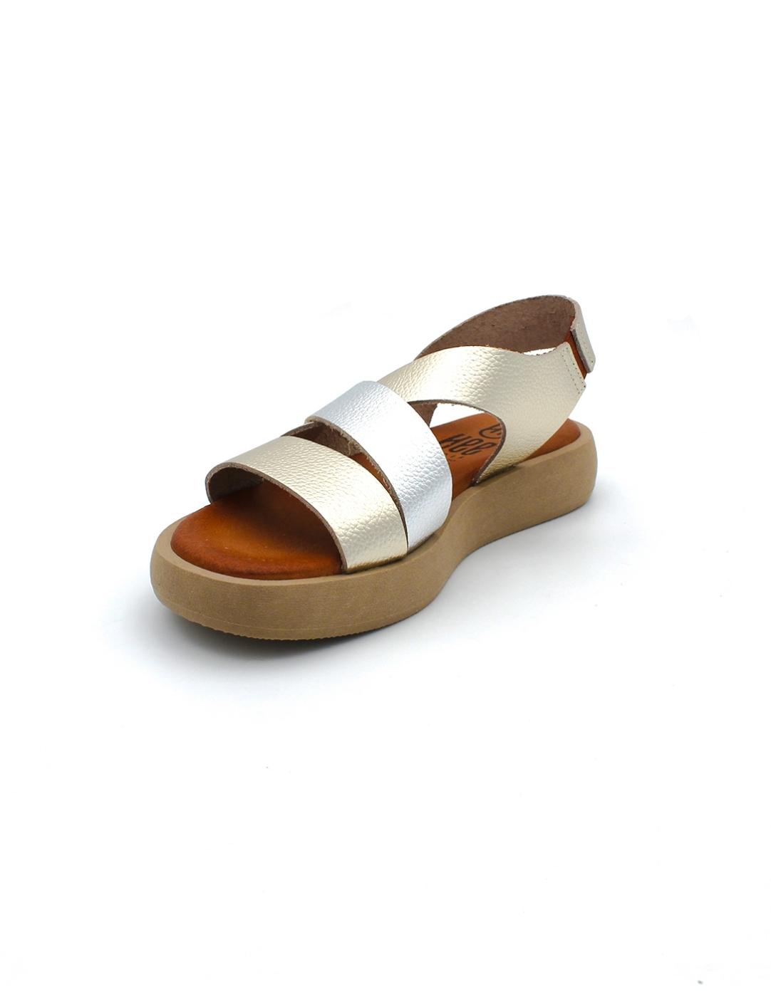 Sandalia HEE 25380 Cava/Plata Mujer.