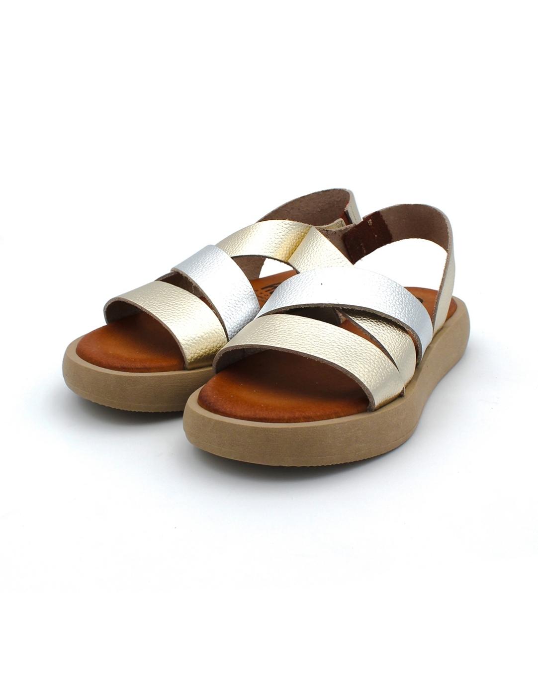 Sandalia HEE 25380 Cava/Plata Mujer.