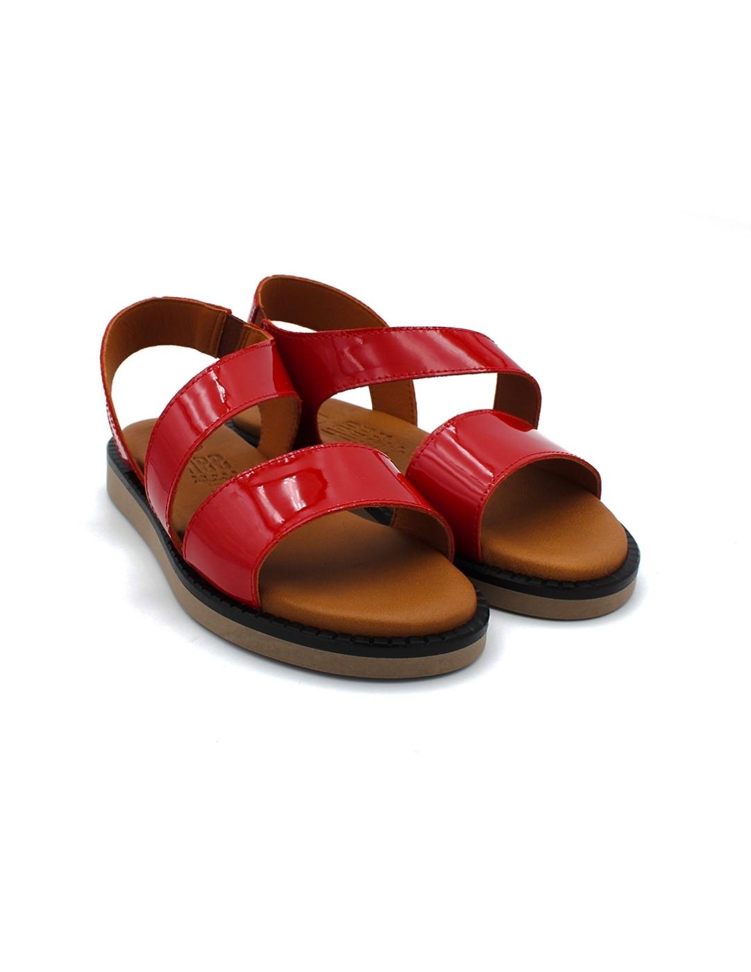 Sandalia Charol HEE 25391 Roja Mujer.